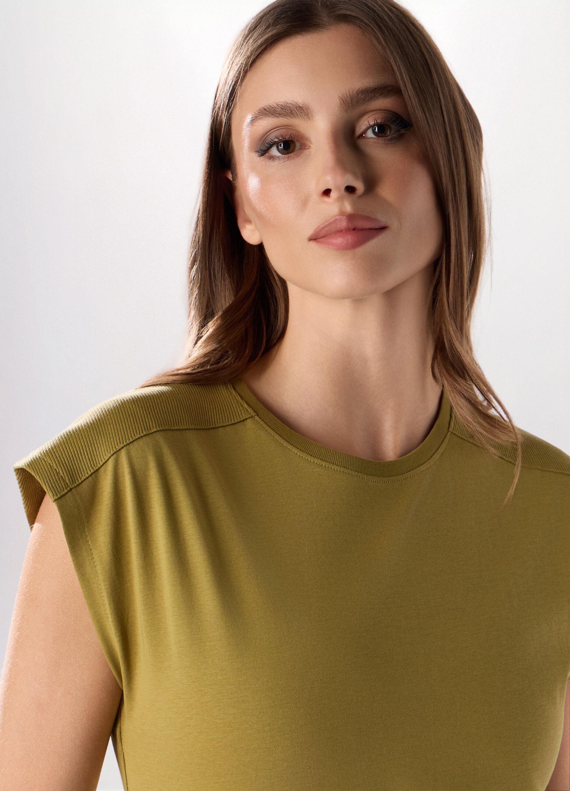 T-shirt in jersey di puro cotone donna_2