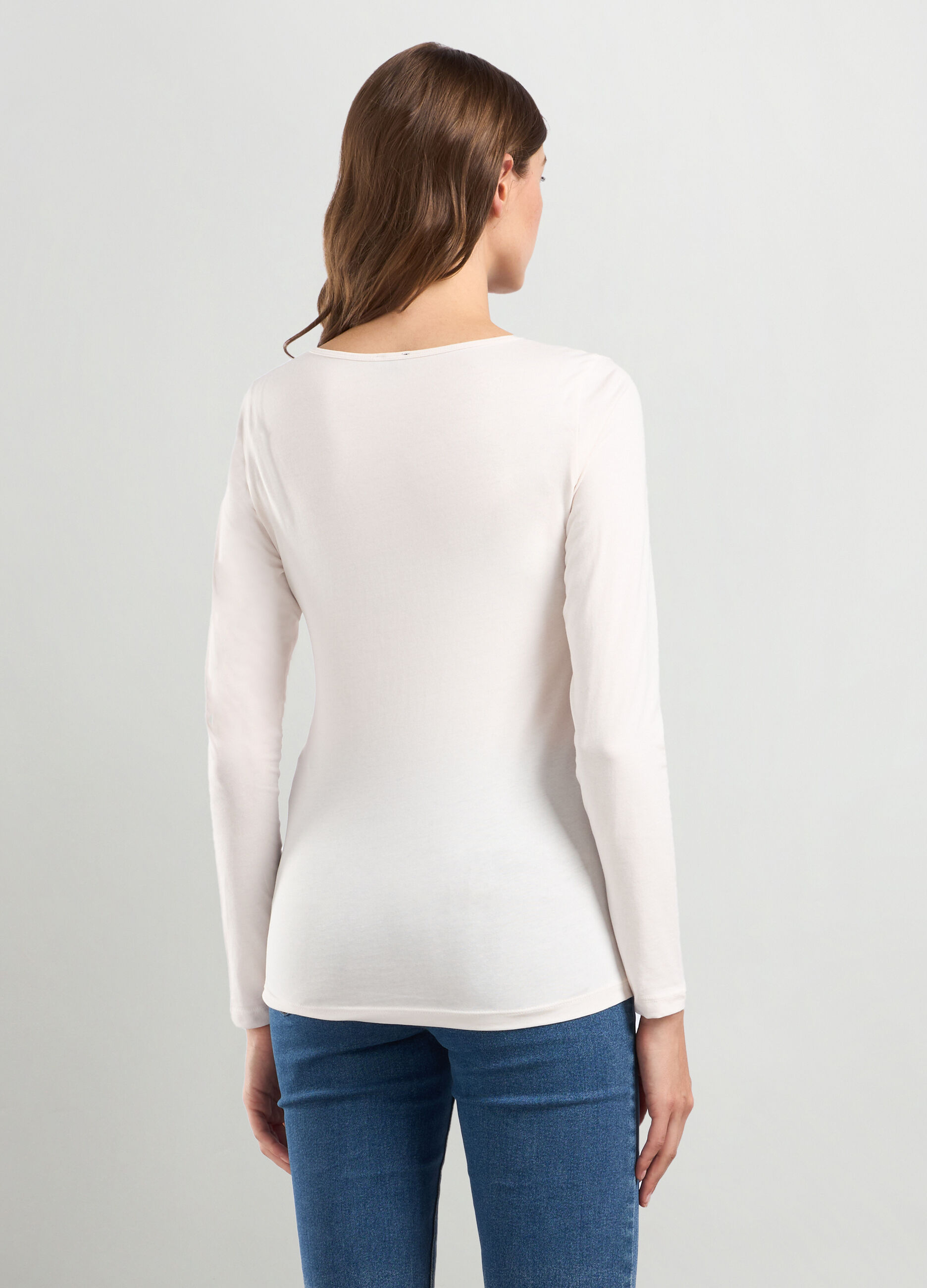 T-shirt in cotone stretch donna_1