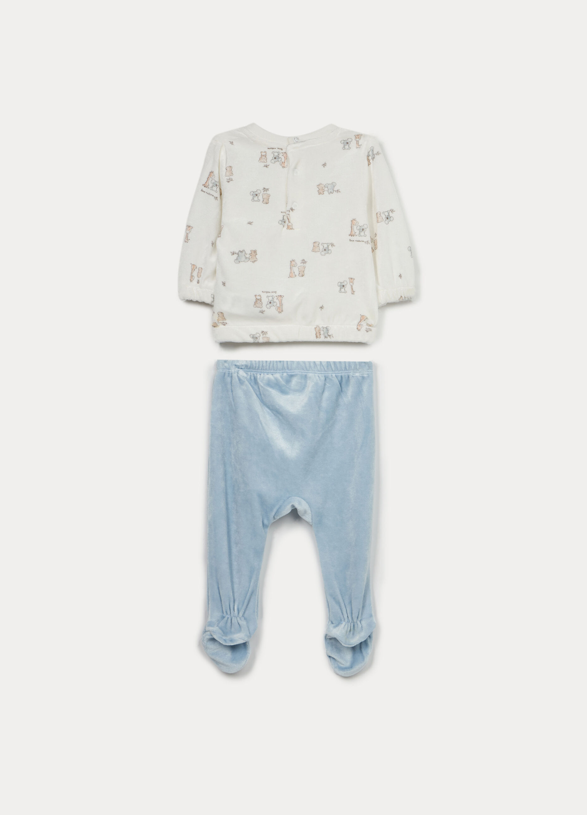 Set velour misto viscosa di bamboo neonato_1