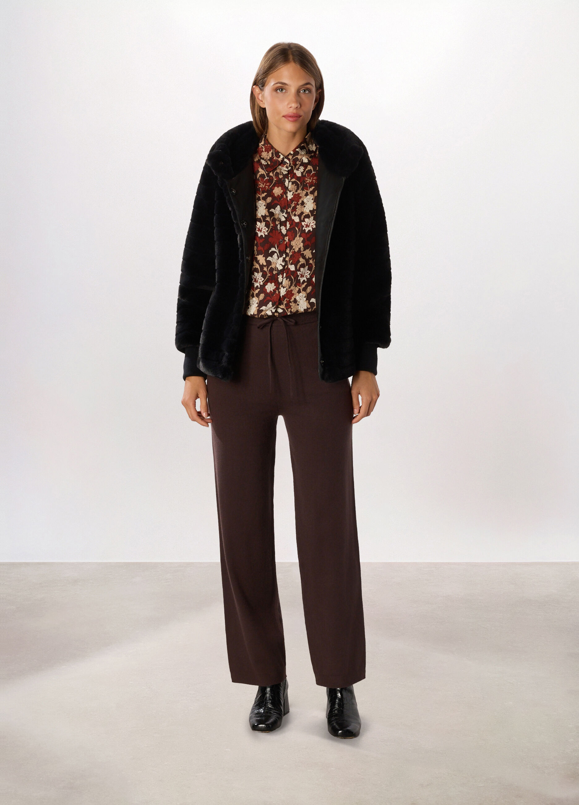 Giacca in eco fur donna_0