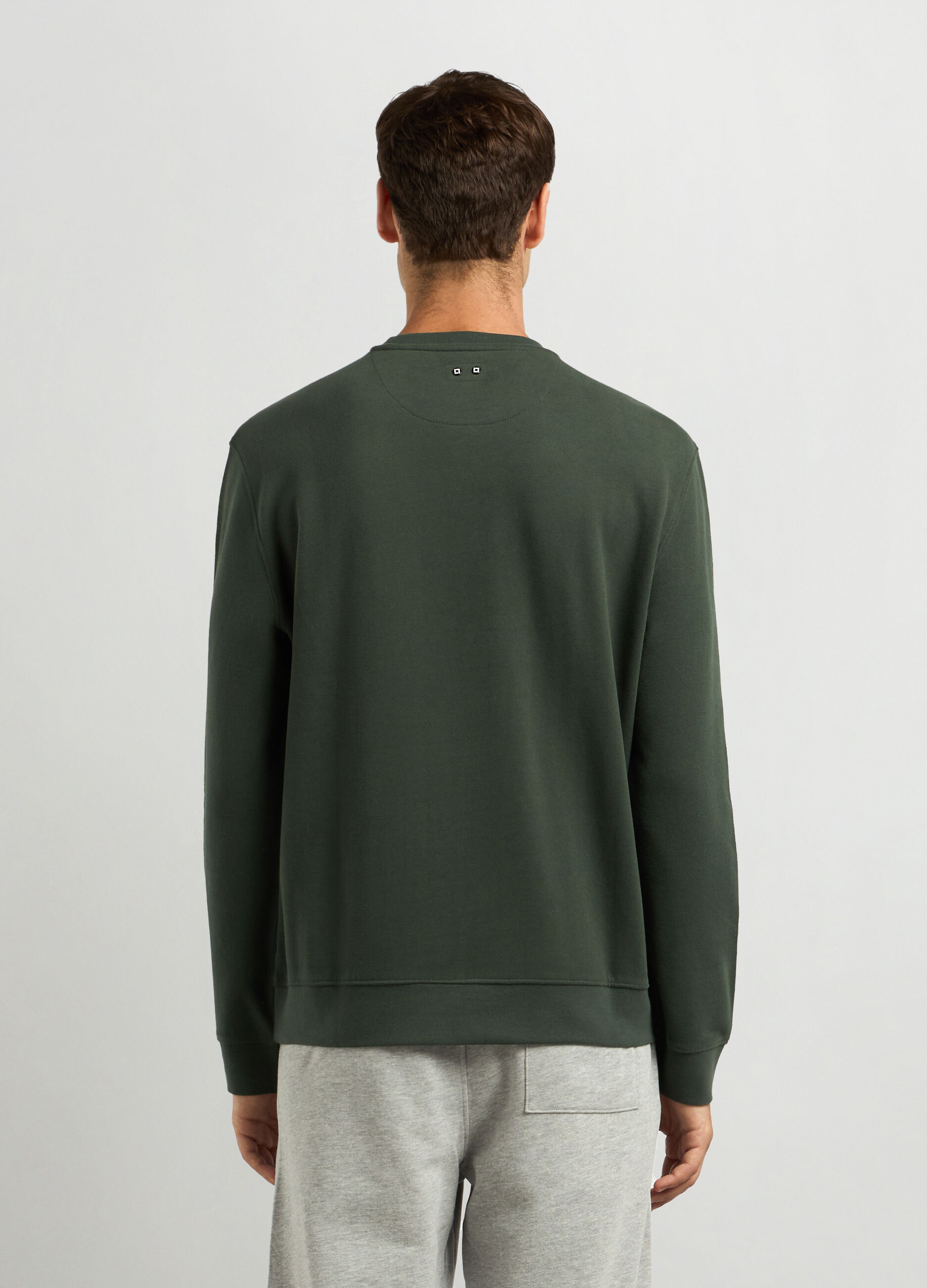 Felpa girocollo in puro cotone uomo_1