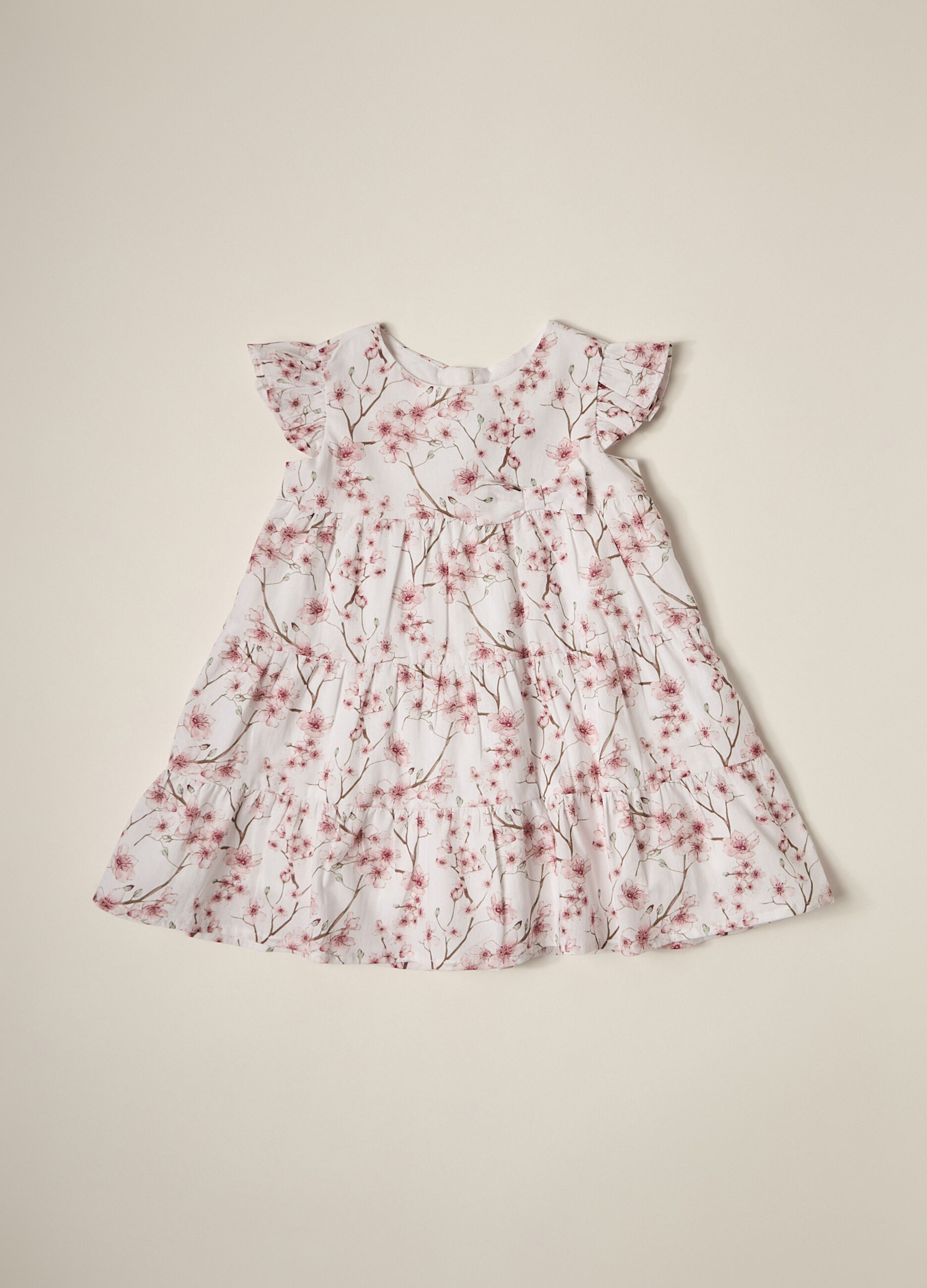 Vestito a balze in puro cotone IANA neonata