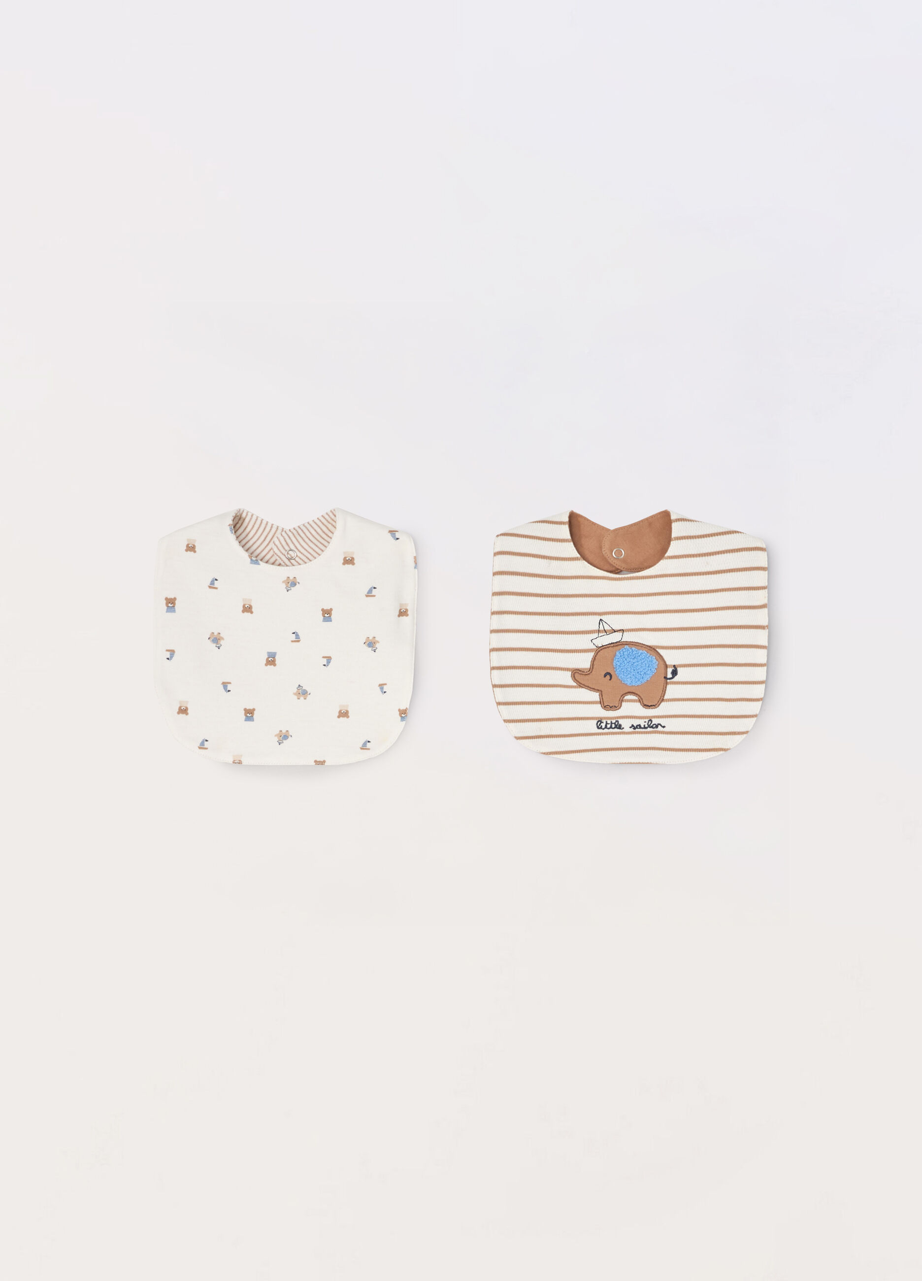 Pack 2 bavaglini in puro cotone neonato_0