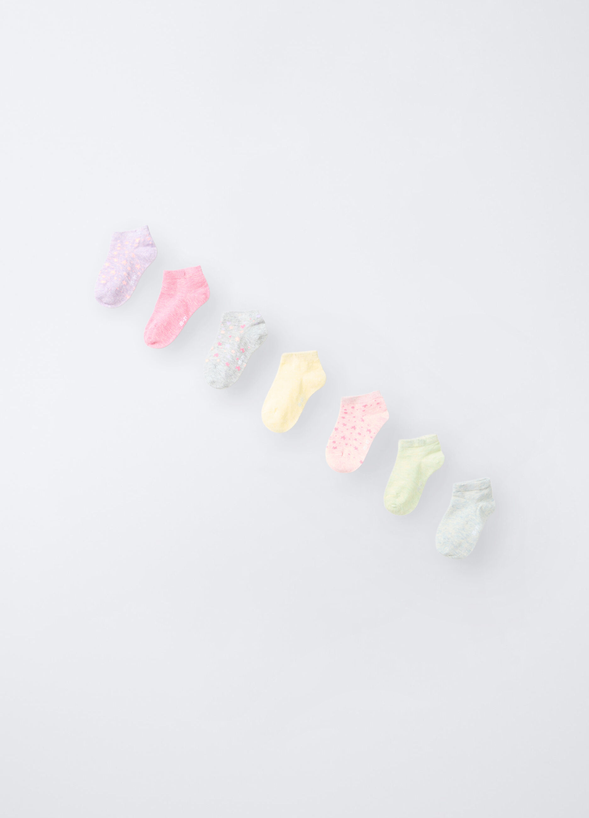 Pack 7 calze corte misto cotone stretch bambina_1