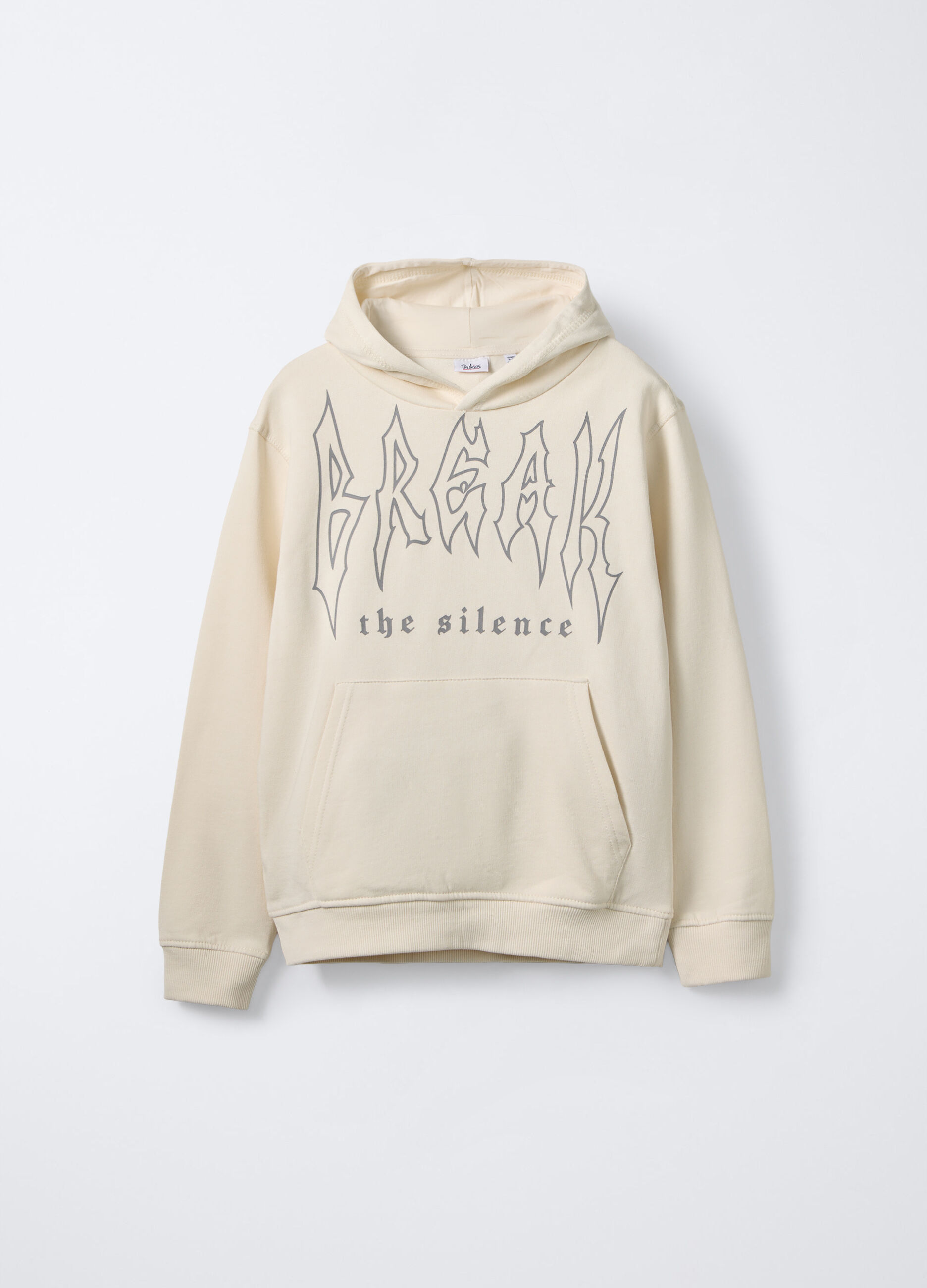 Felpa con cappuccio in puro cotone regular fit ragazzo_0