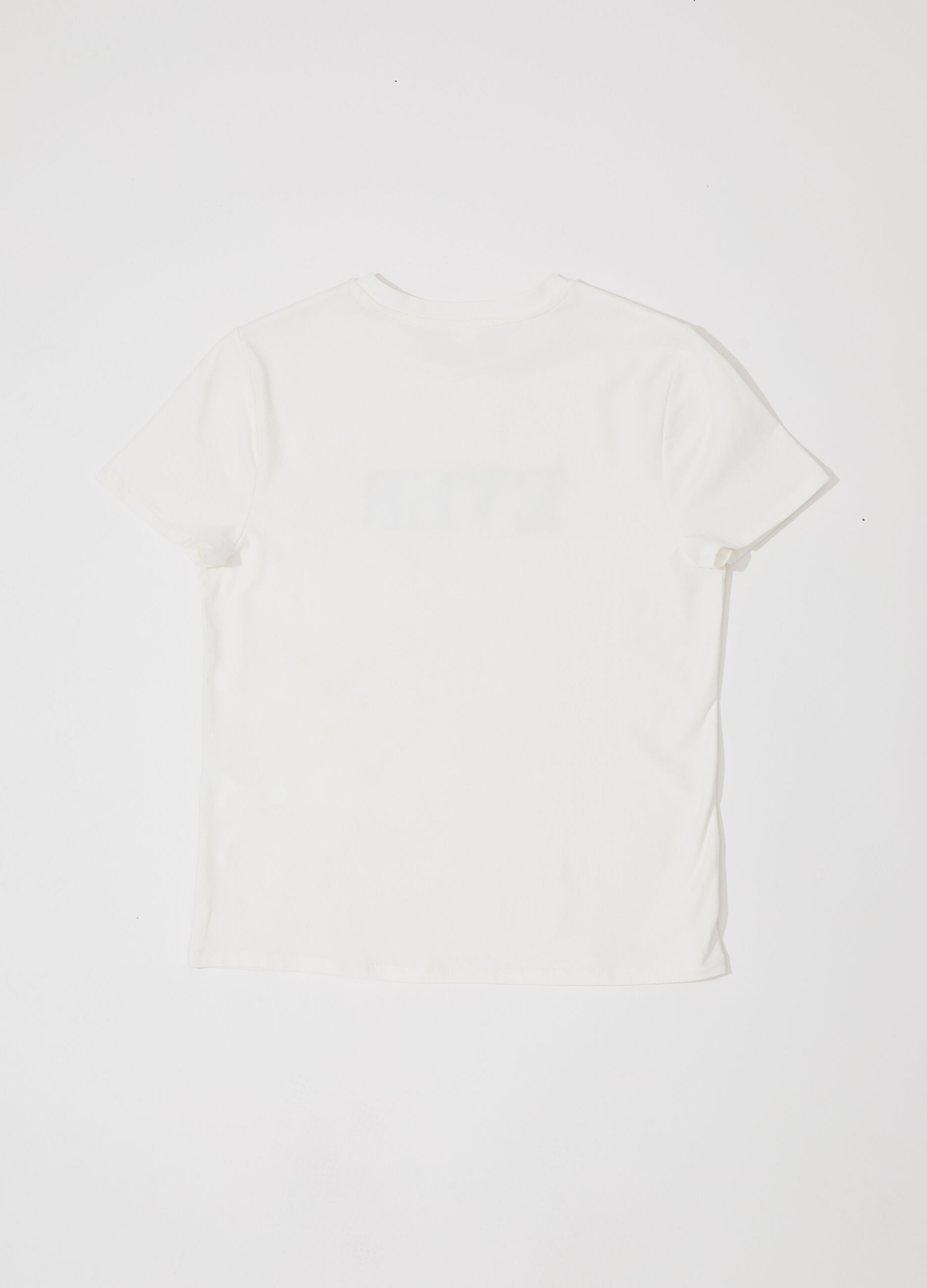 T-shirt con strass in cotone stretch donna_5