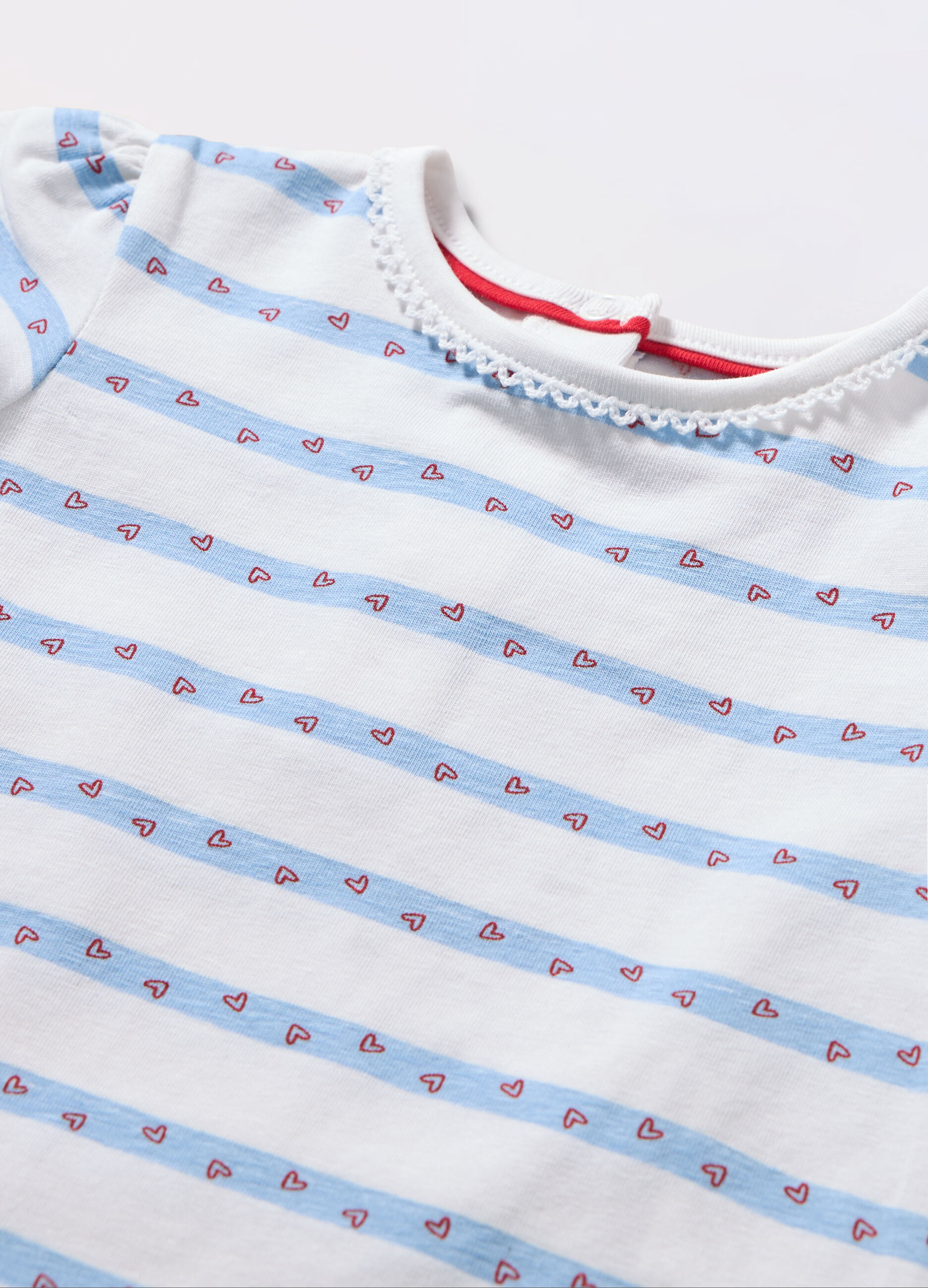 T-shirt in jersey di cotone stretch neonata_1