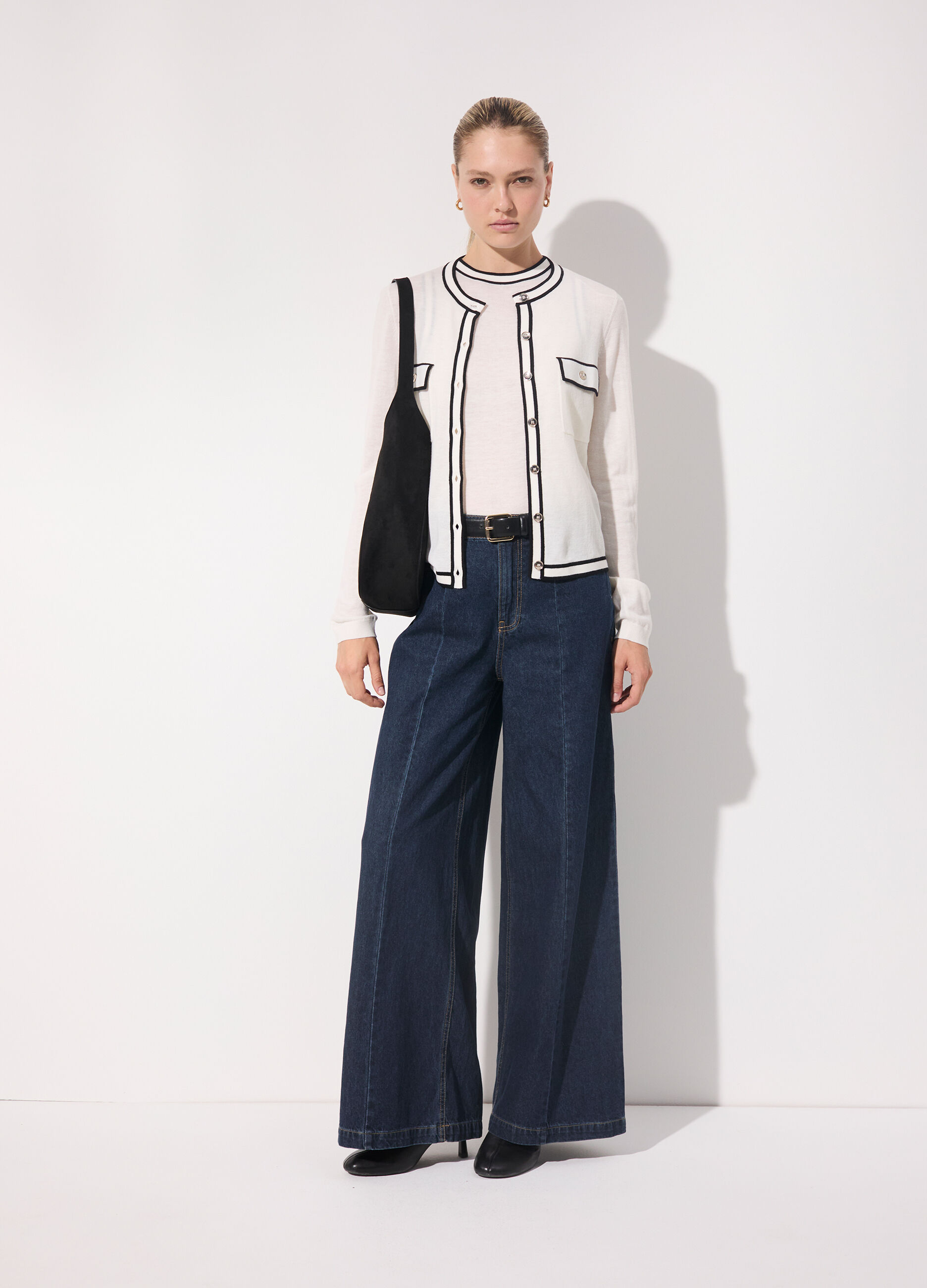 Cardigan tricot in misto lana donna_0