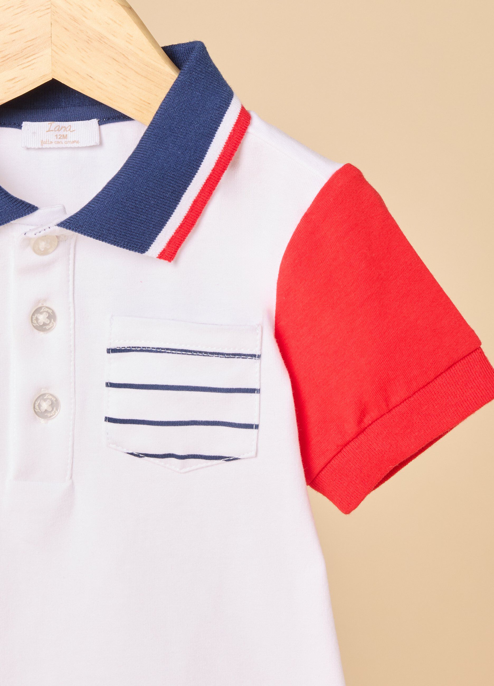 Polo IANA in puro cotone Piquet neonato_1