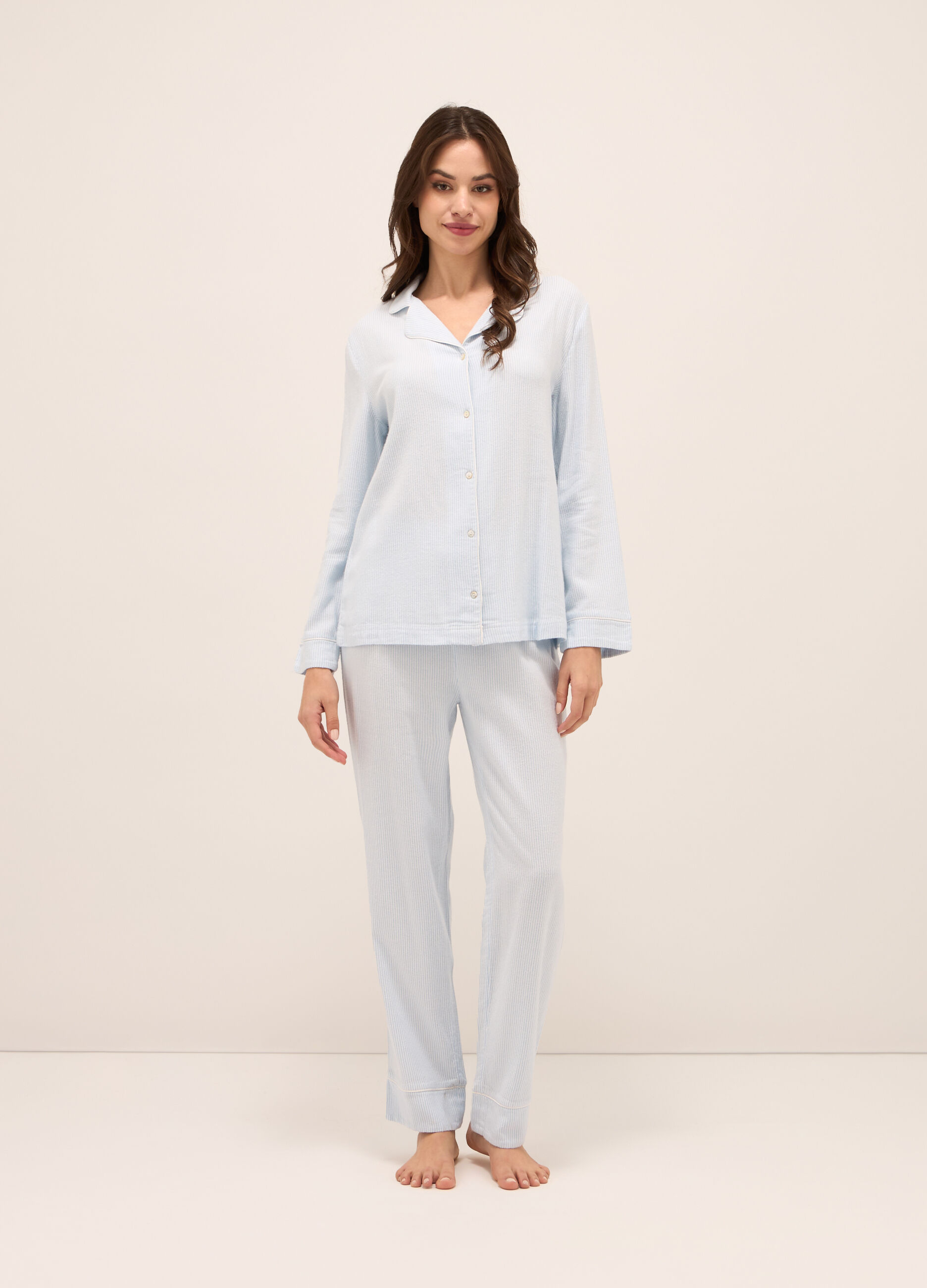 Set pigiama in flanella di misto cotone donna_0