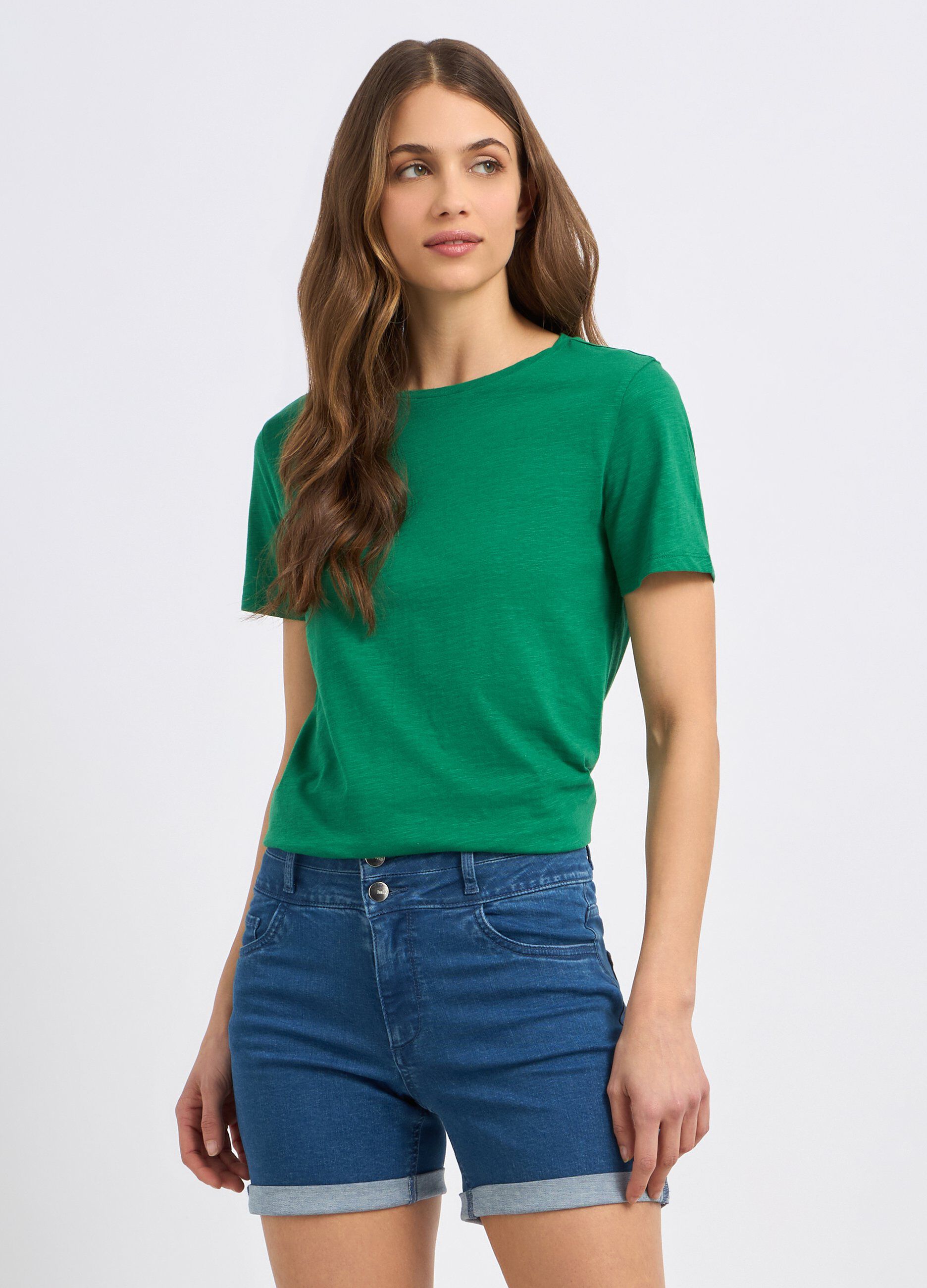 T-shirt in puro cotone con cut out donna_0