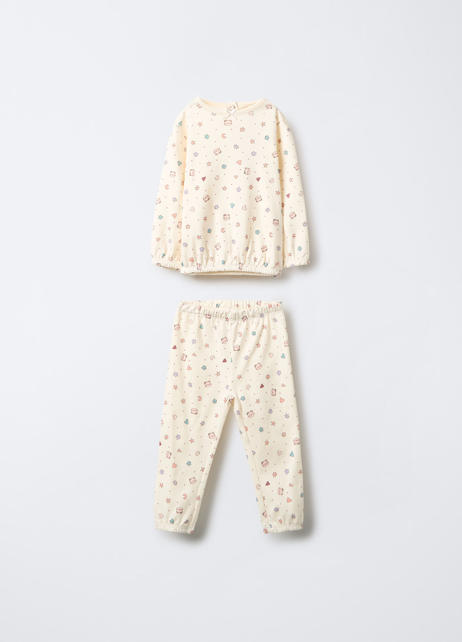 Set pigiama lungo in interlock di puro cotone _0