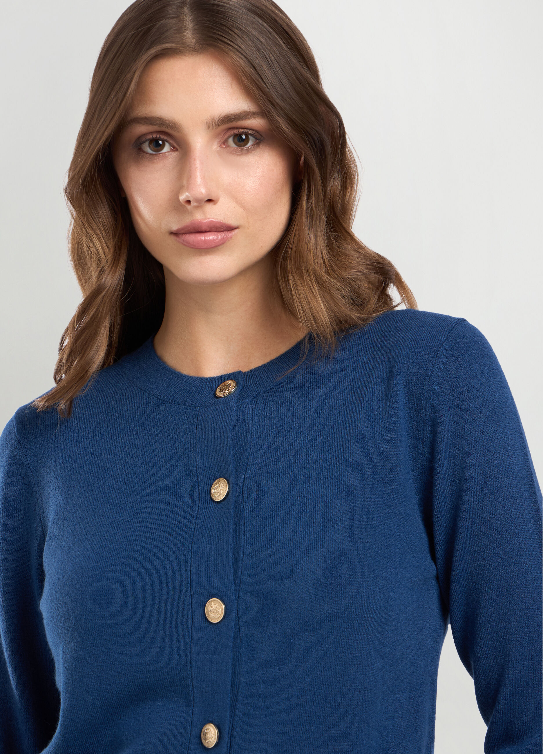 Cardigan tricot con tasche donna_2