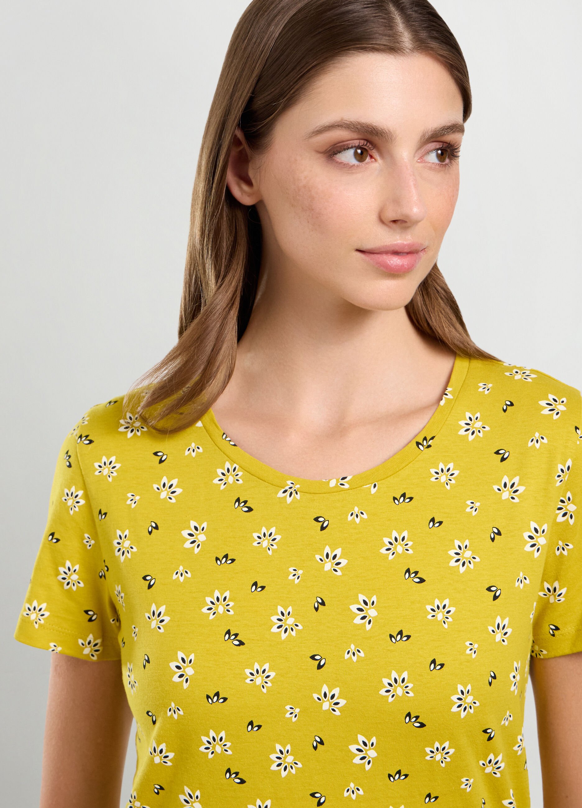 T-shirt in puro cotone con stampa donna_2
