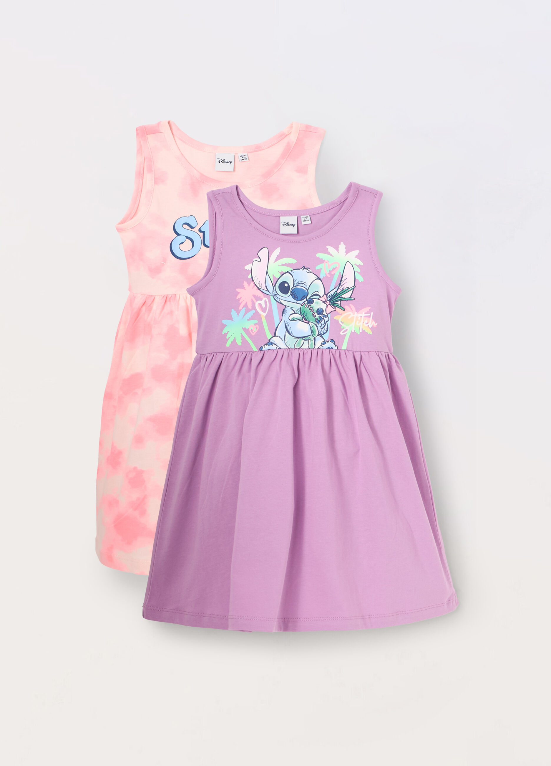 Pack 2 vestiti in jersey di puro cotone bambina_0