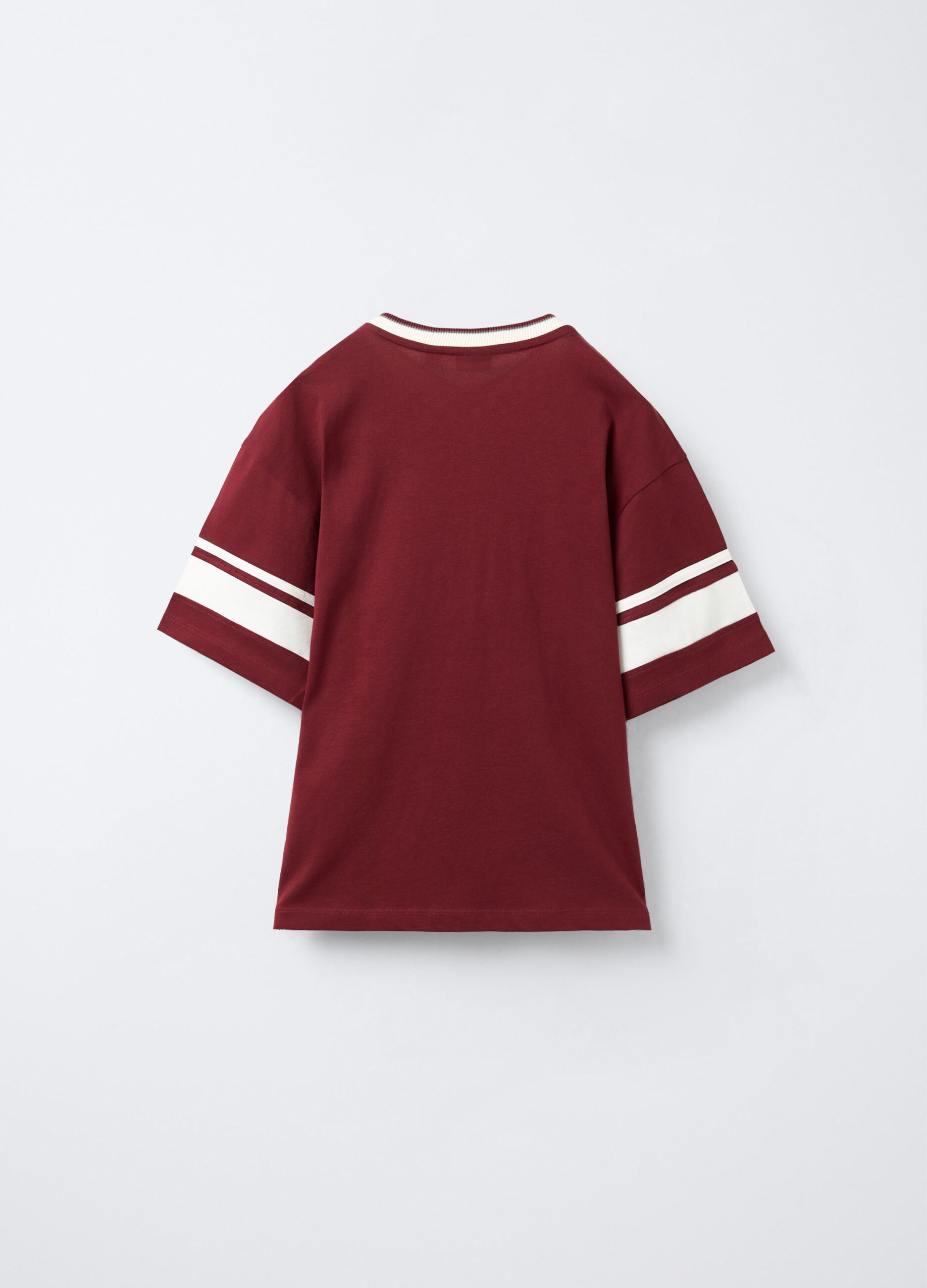 T-shirt in jersey di cotone con inserto mesh ragazzo_1