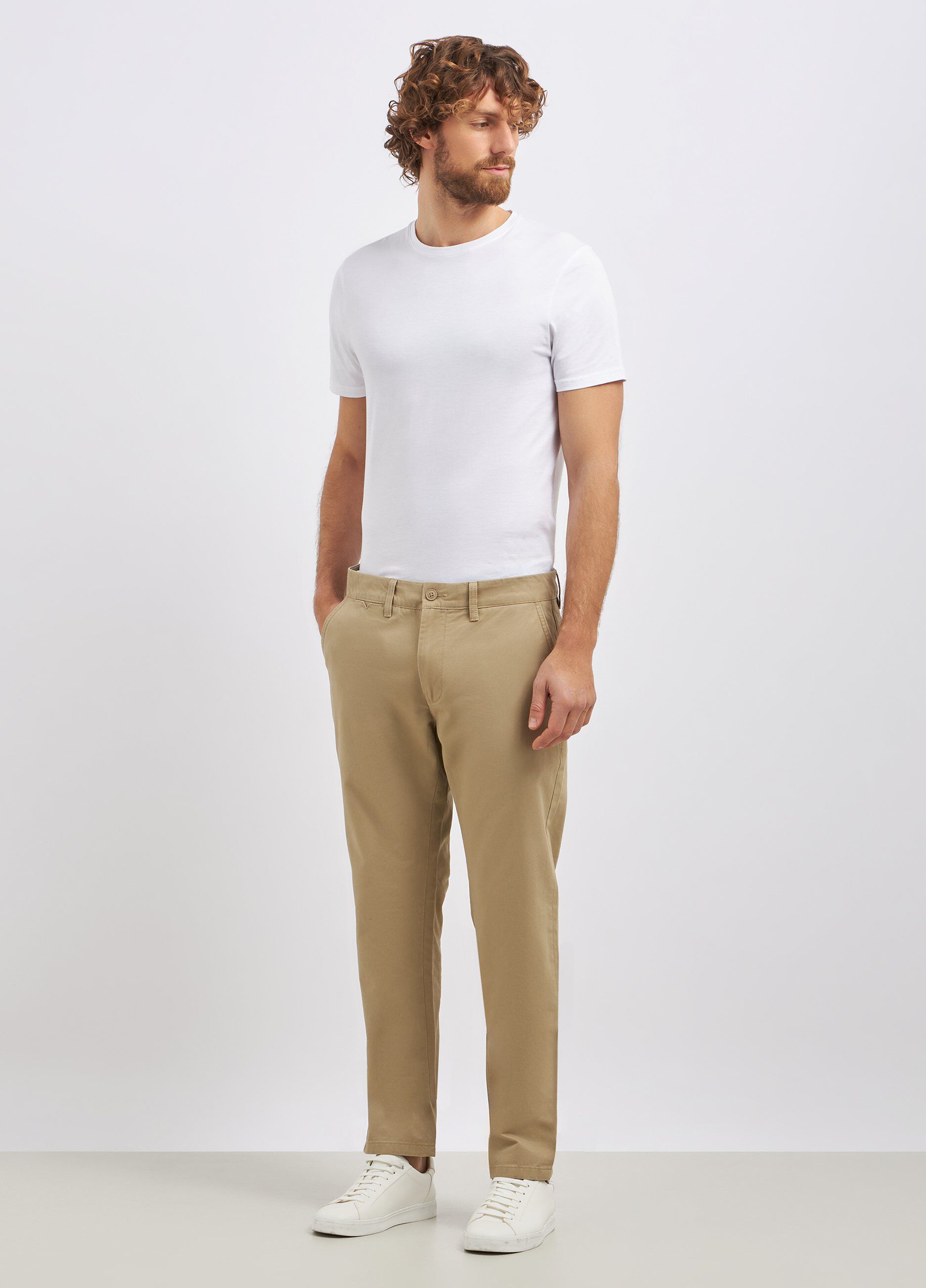 Pantaloni chino in puro cotone uomo_0