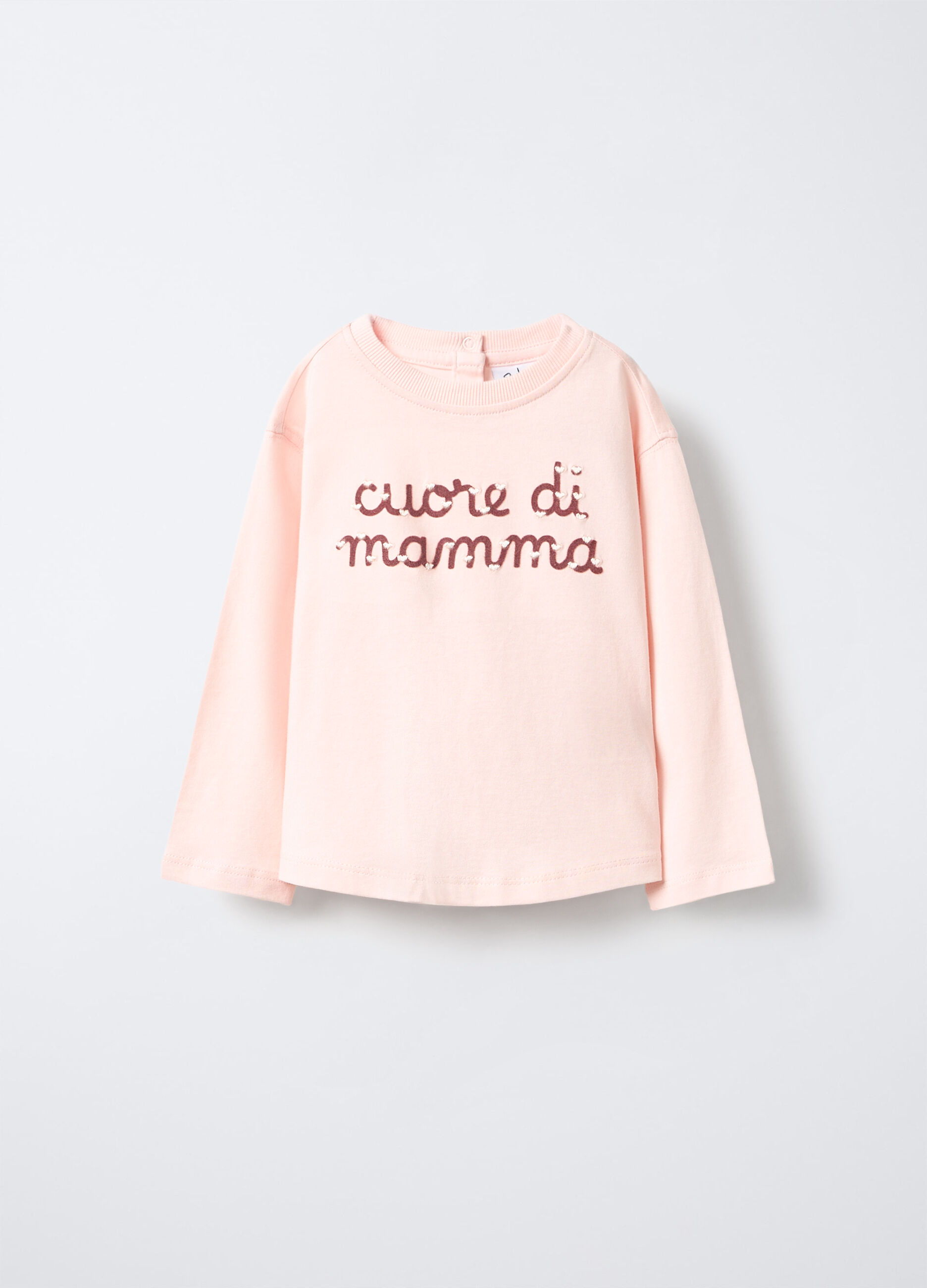 T-shirt girocollo in jersey di puro cotone bimba_0