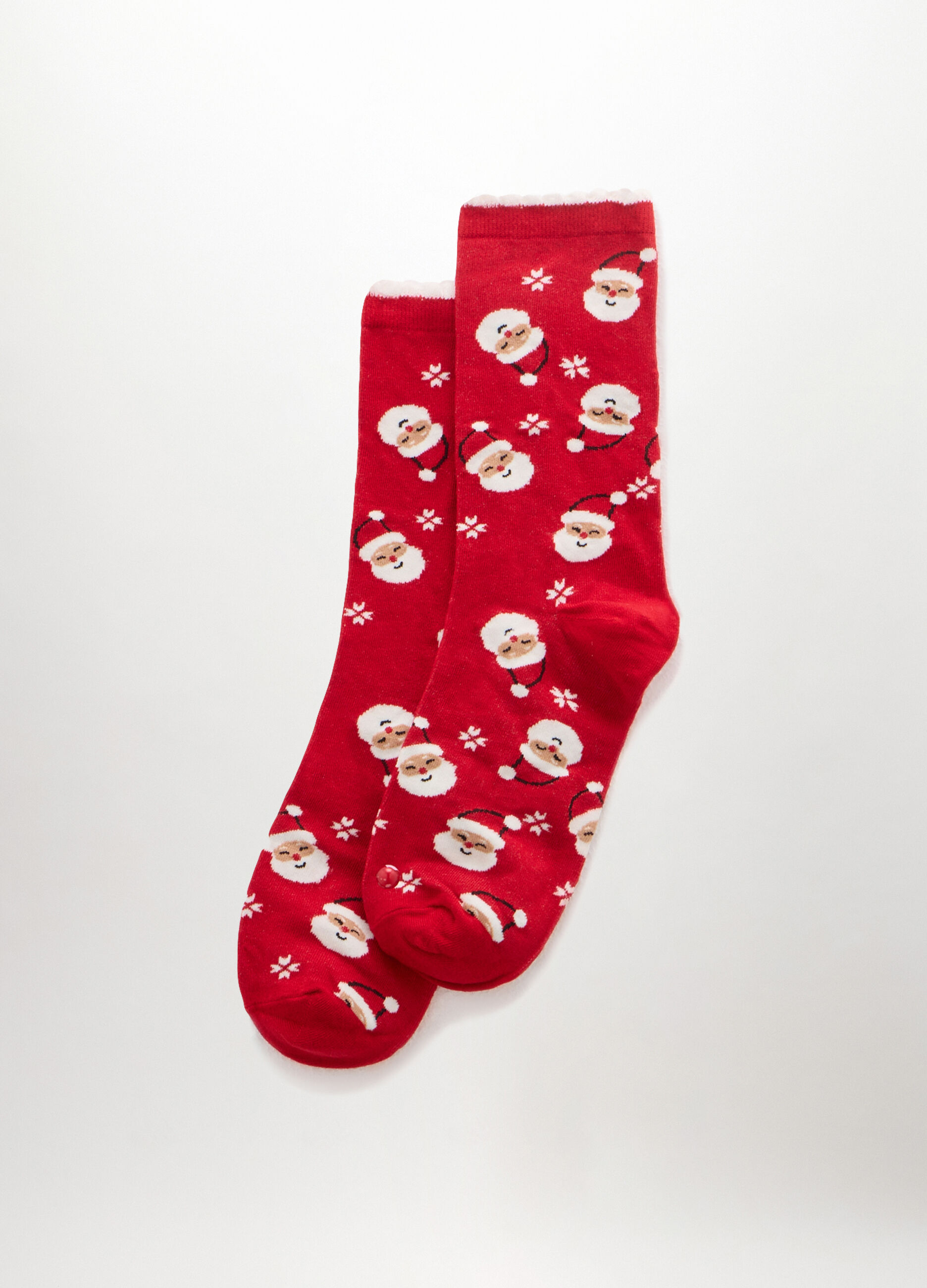 Calze jacquard misto cotone donna_0