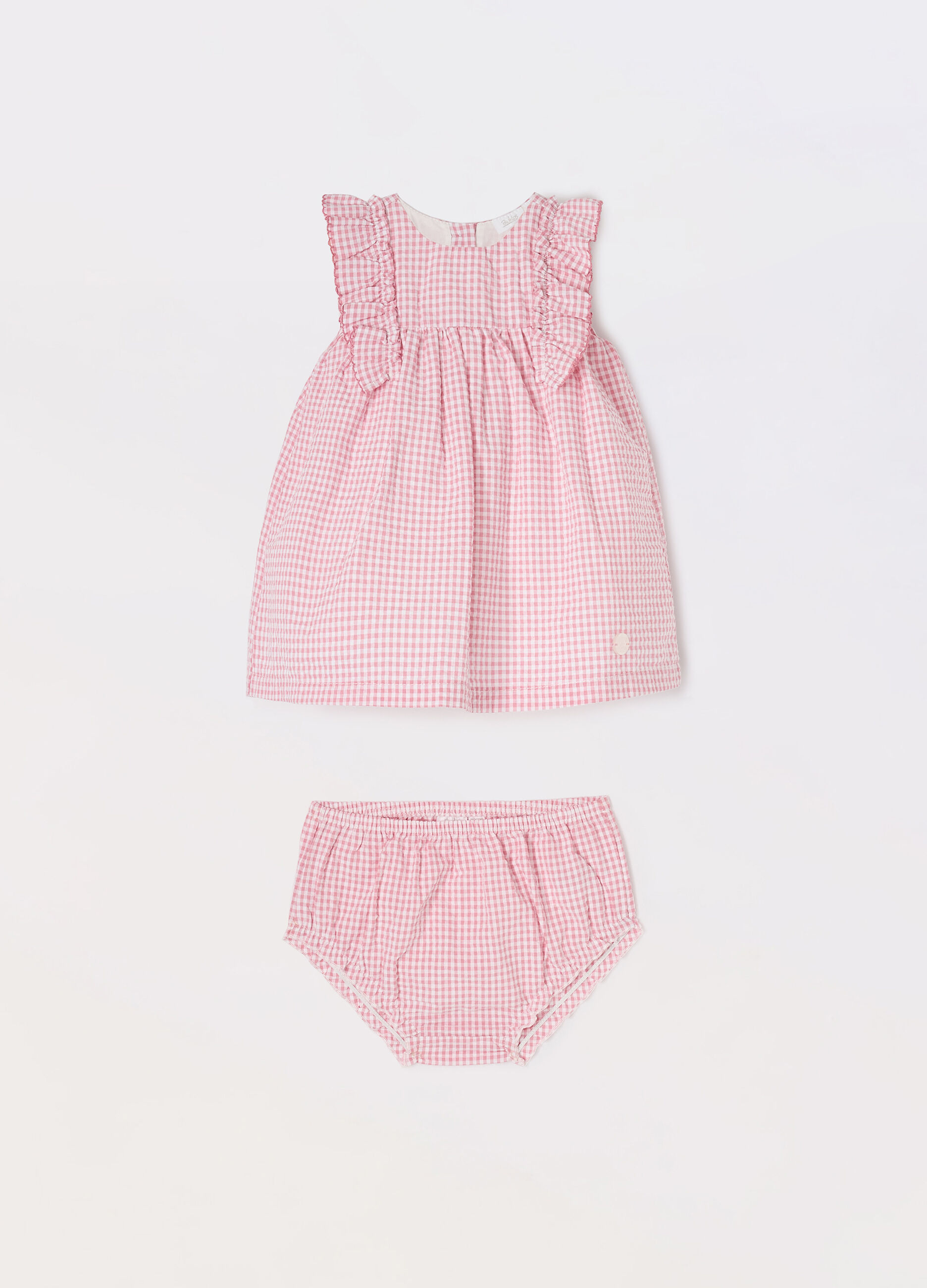 Set vestitino + shorts in misto cotone neonata_0