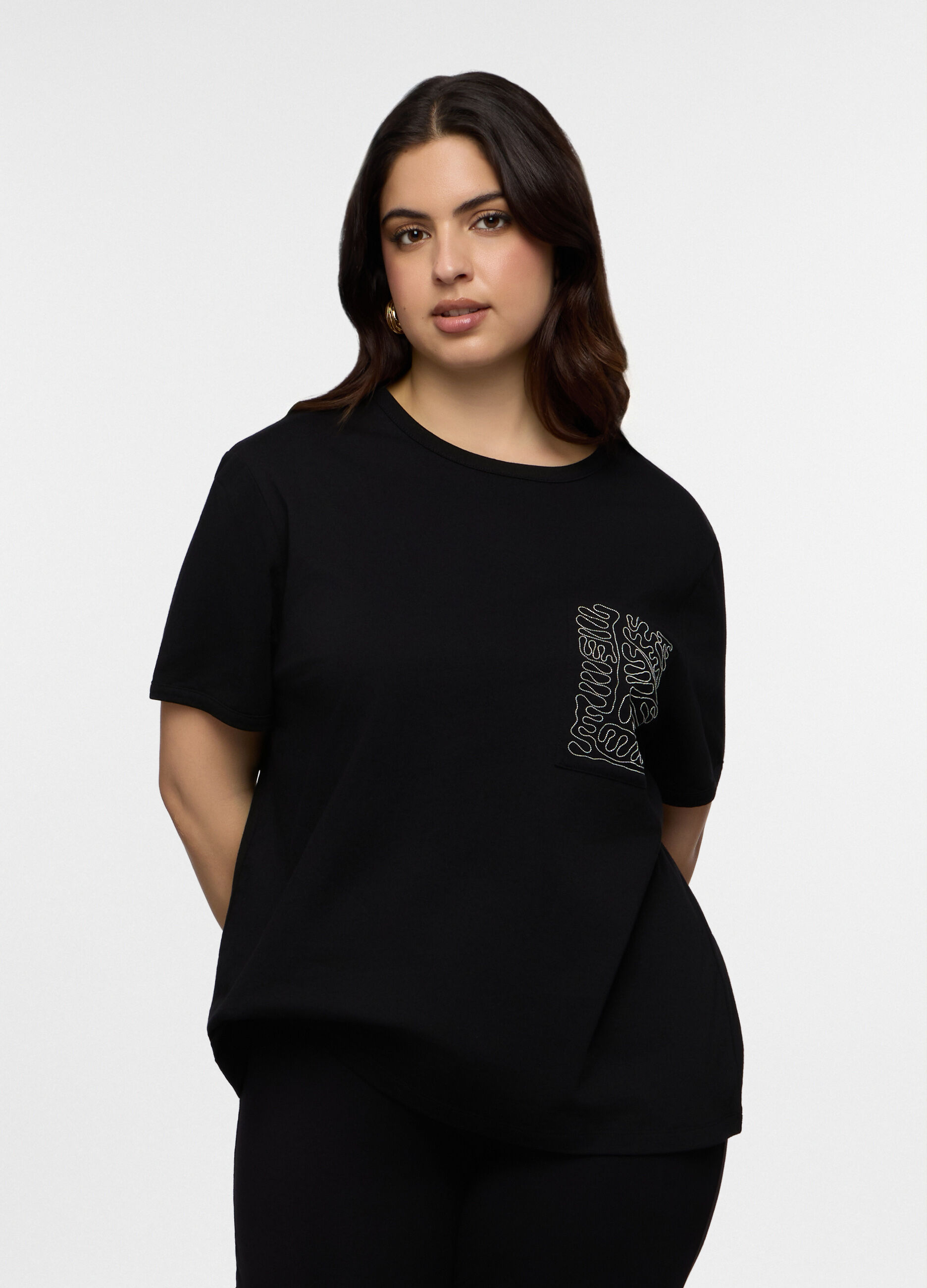 T-shirt girocollo donna curvy_0