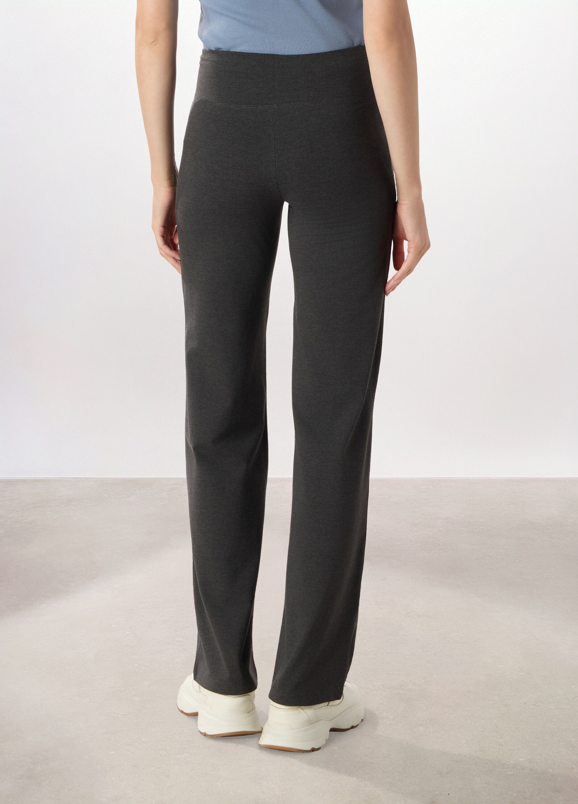 Leggings in jersey di cotone stretch donna_1