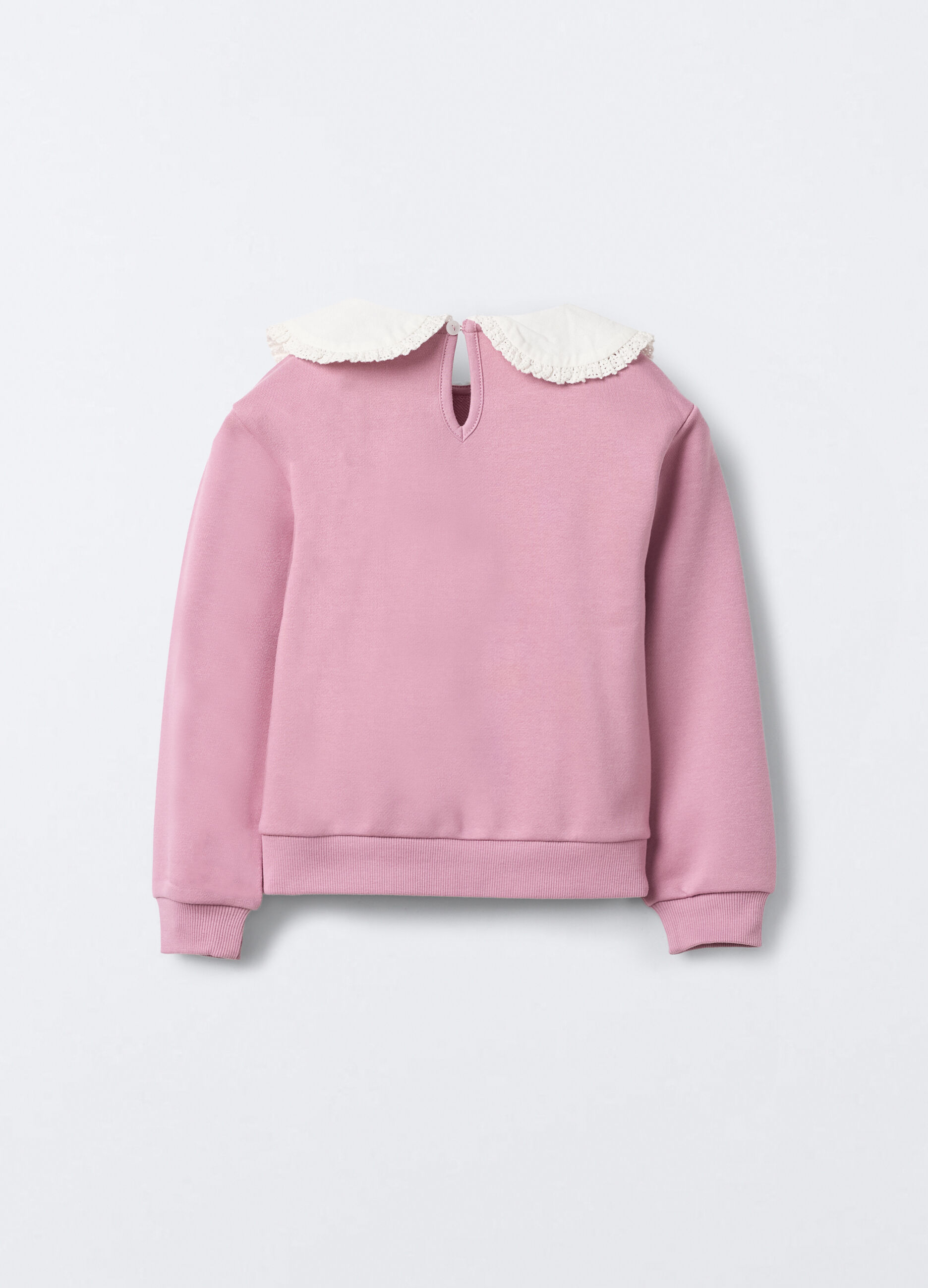 Felpa Disney Fit over in misto cotone garzato bambina_1