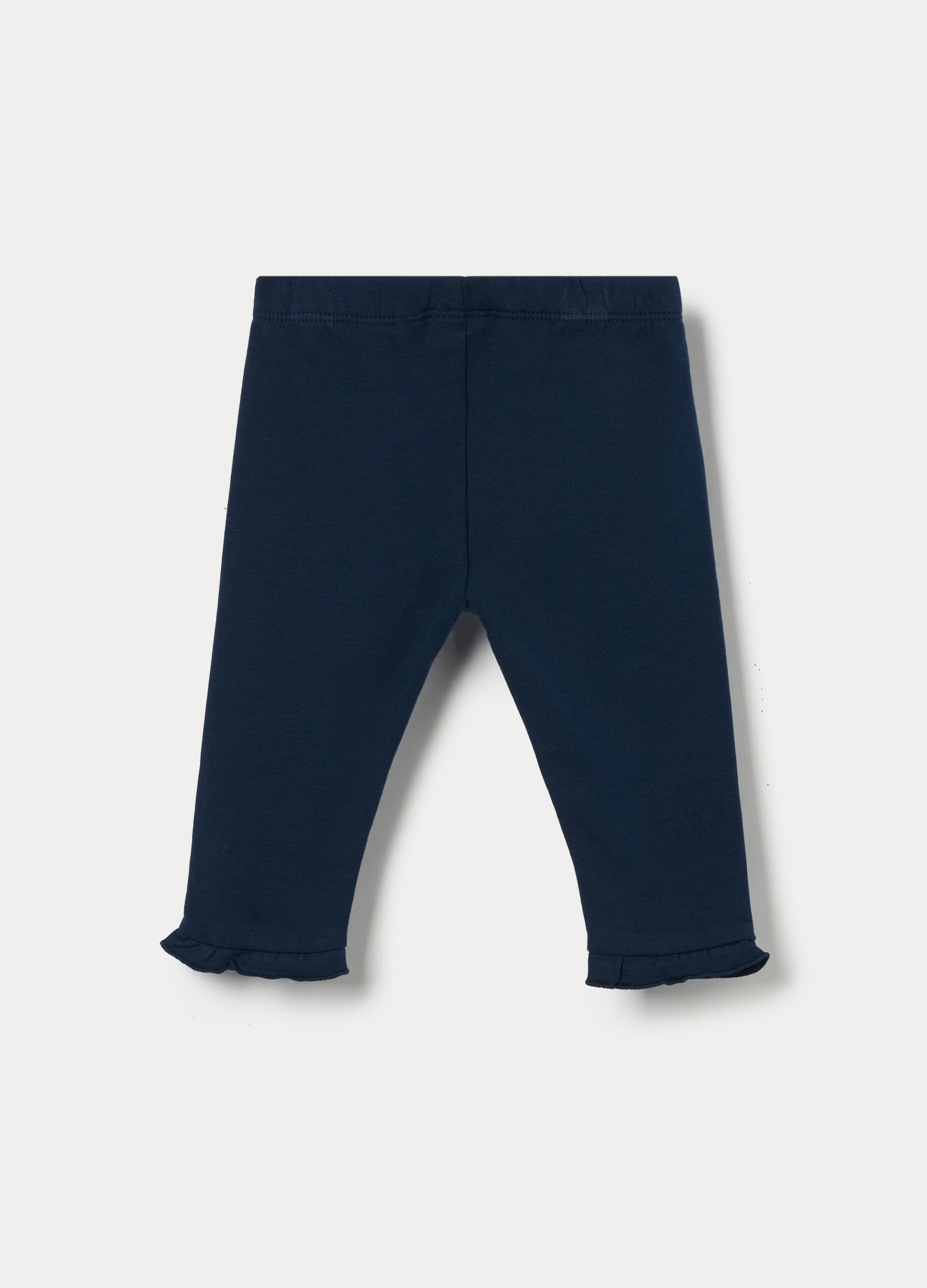 Leggings in french terry di cotone stretch neonata_1