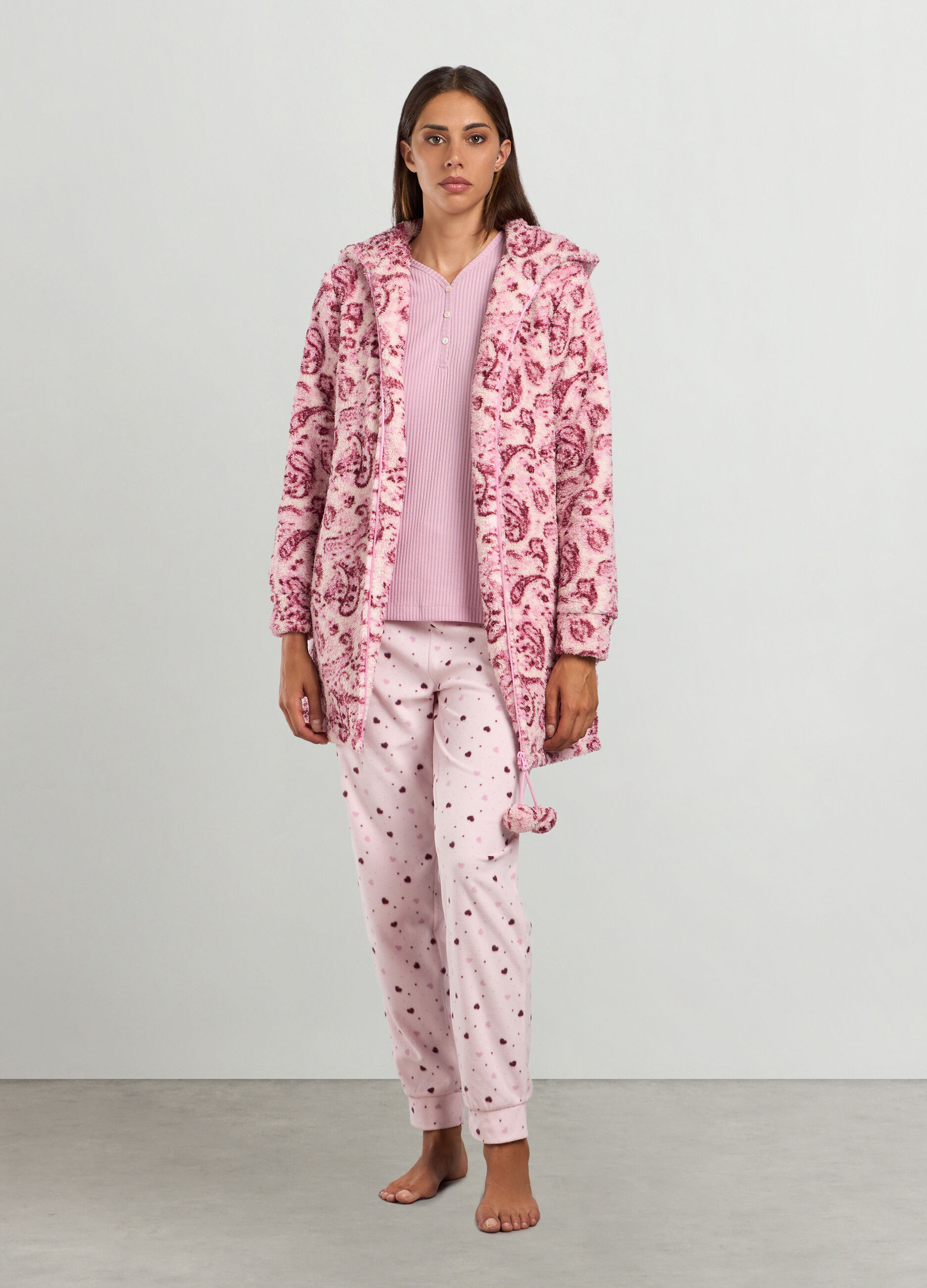Vestaglia in coral fleece donna_0