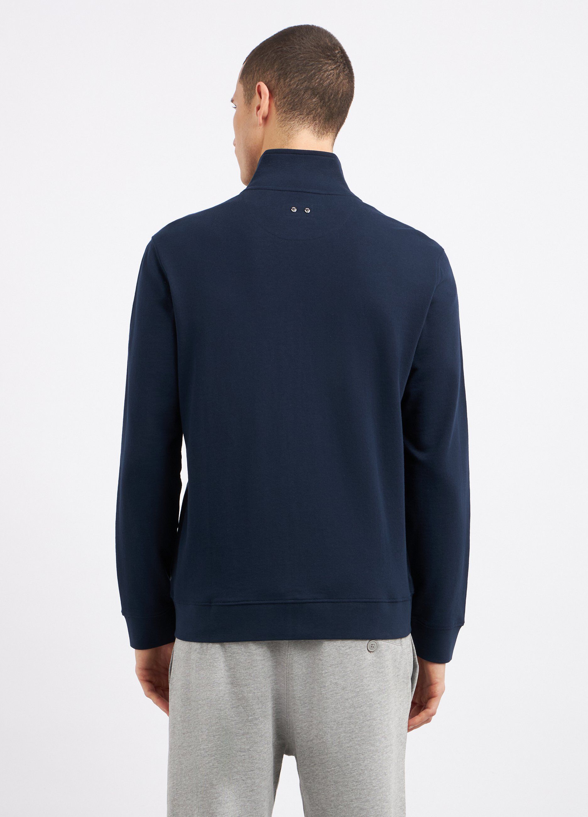 Felpa full zip in cotone uomo_1