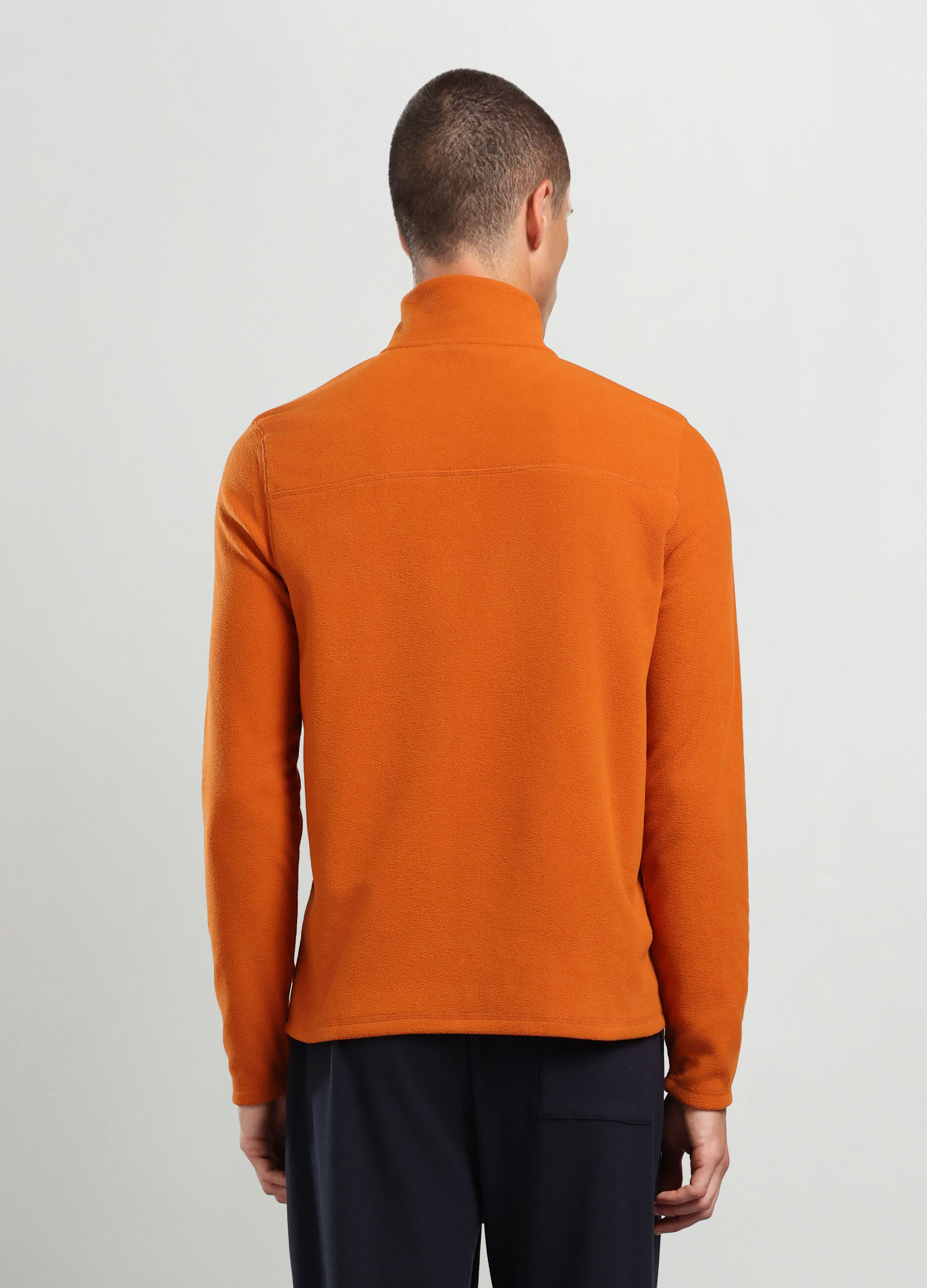Felpa a collo alto con mezza zip uomo_1
