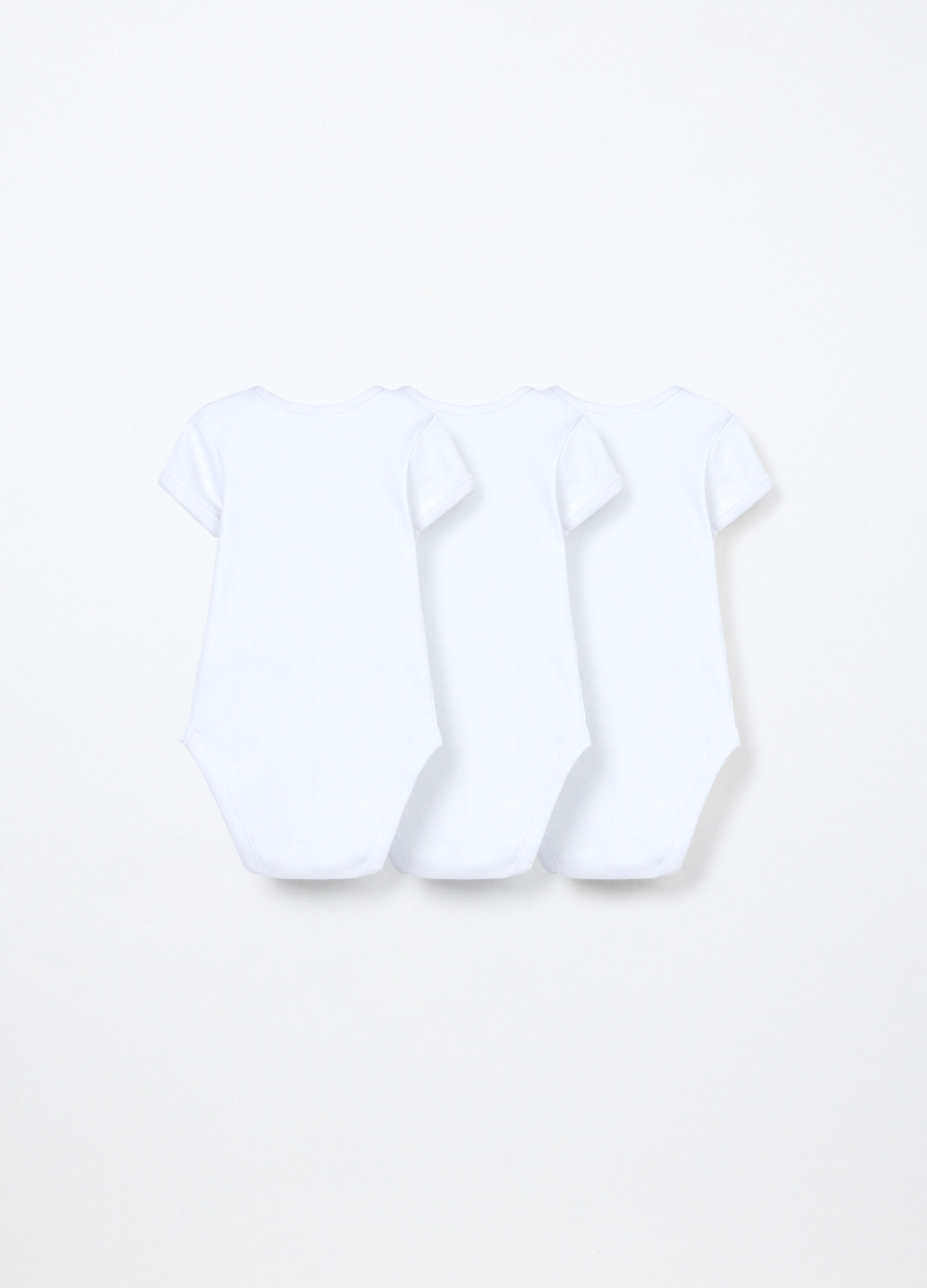 Pack 3 body in costina di puro cotone neonata