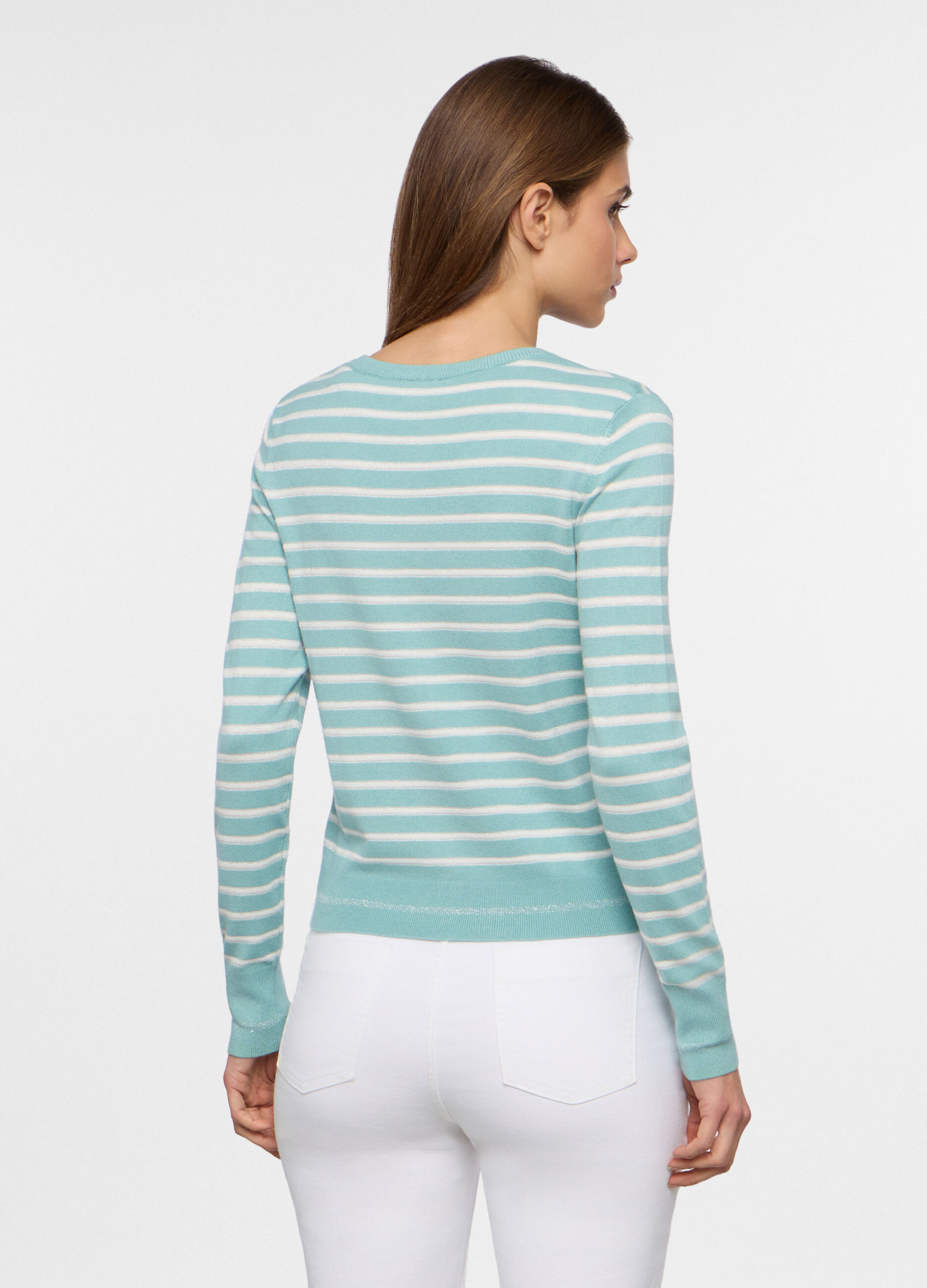 Cardigan girocollo rasato donna_1