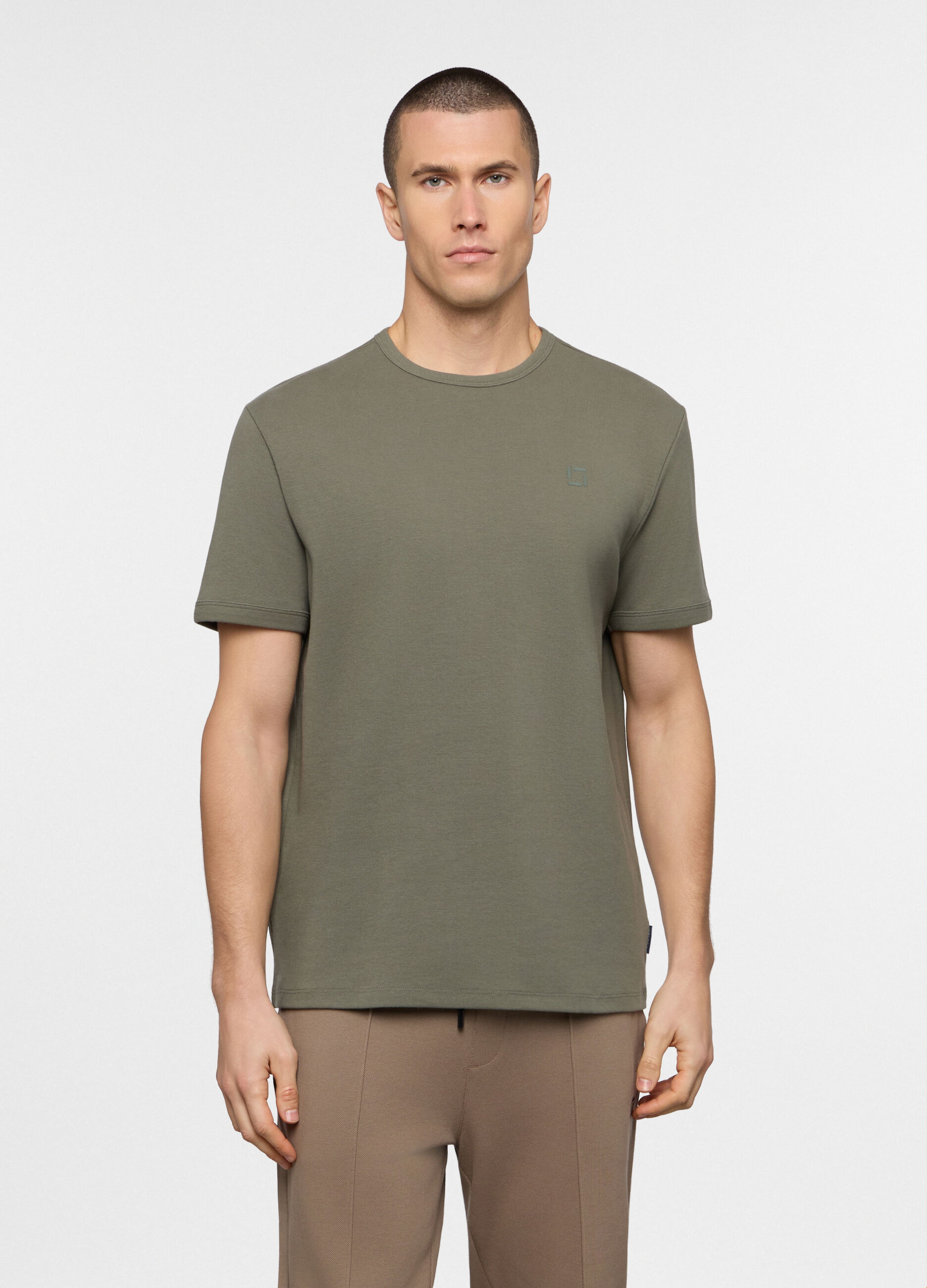 T-shirt girocollo in cotone uomo_0