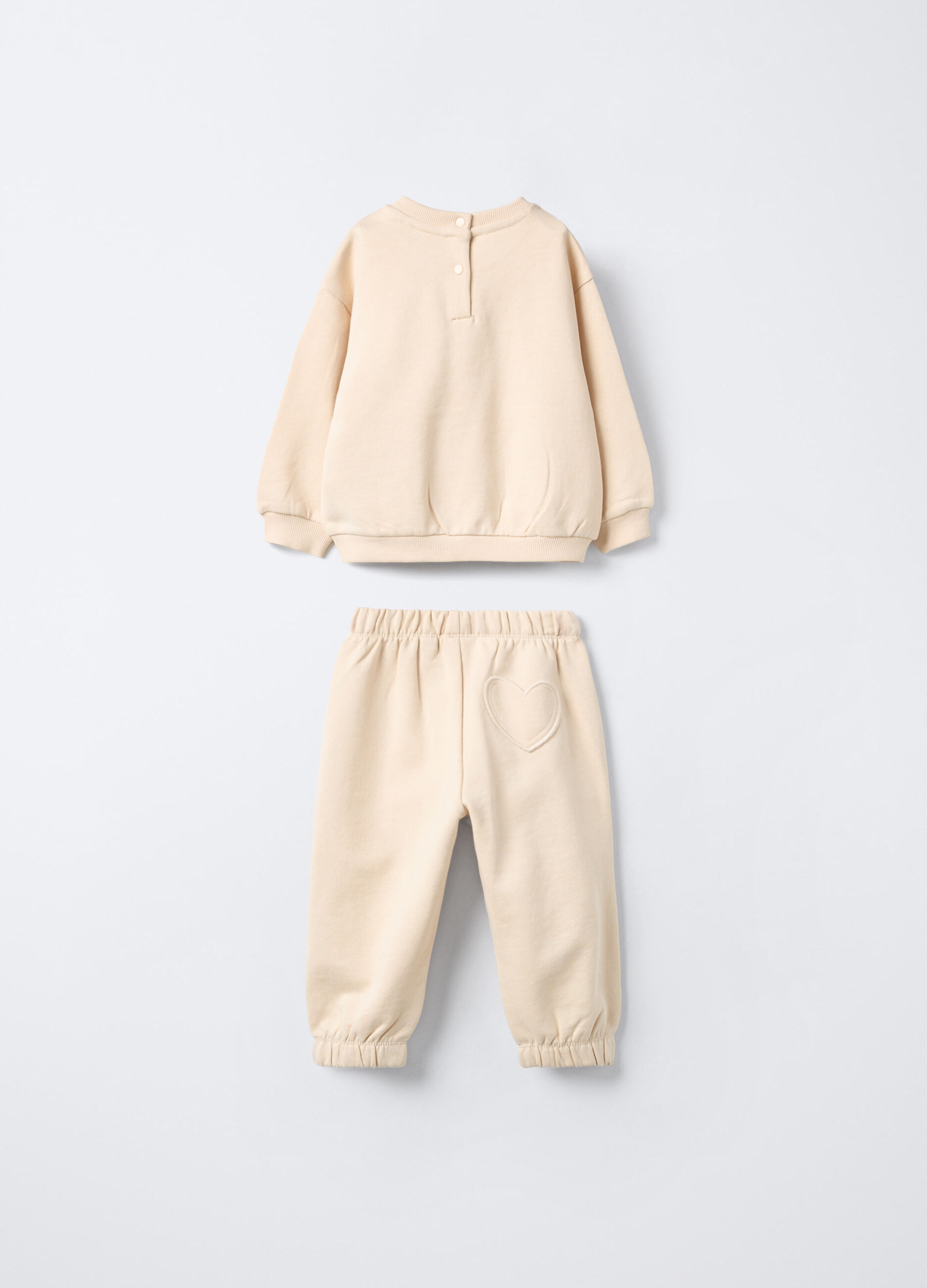 Jogging set in misto cotone garzato bimba_1