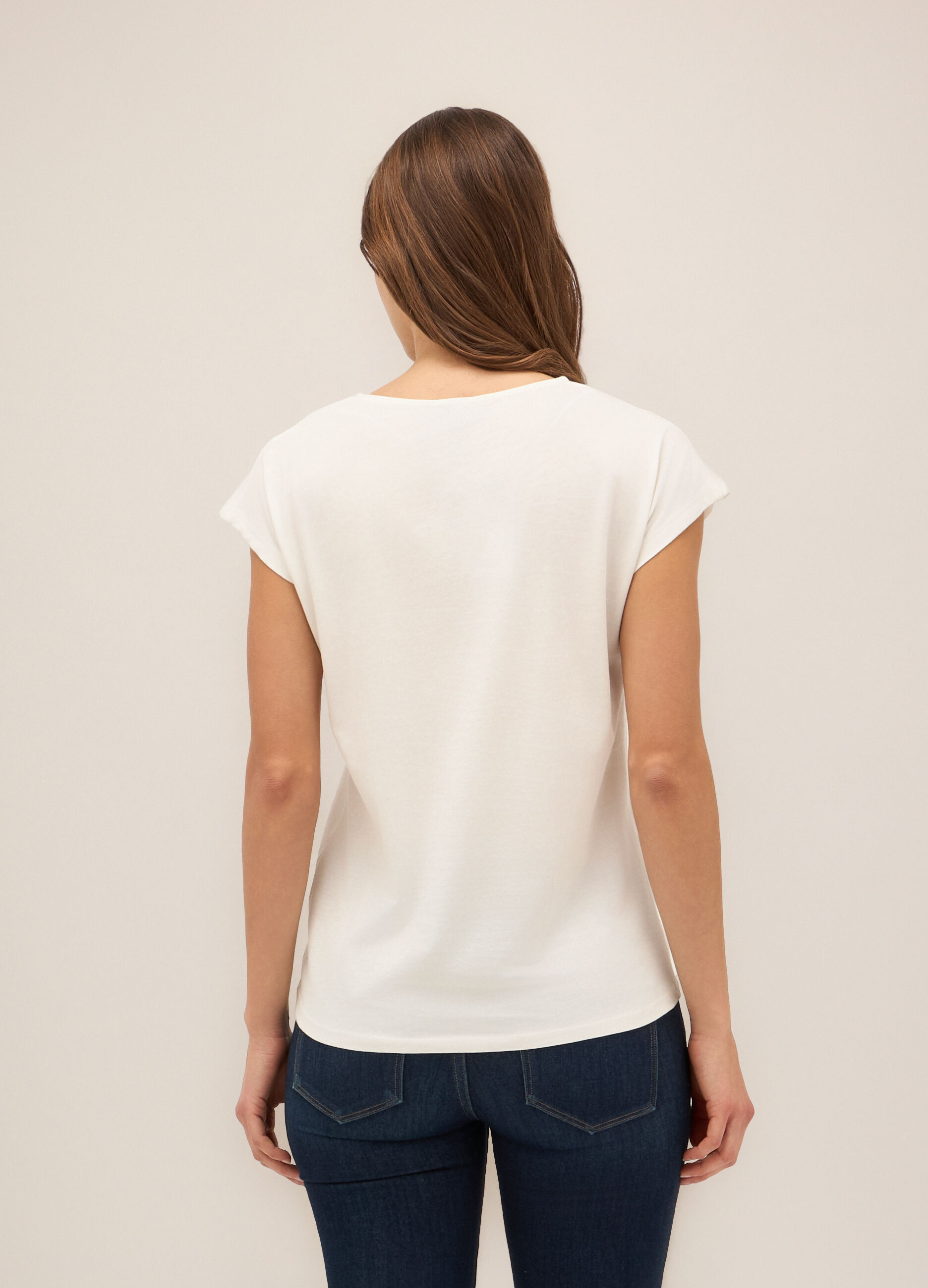 T-shirt in puro cotone donna_1