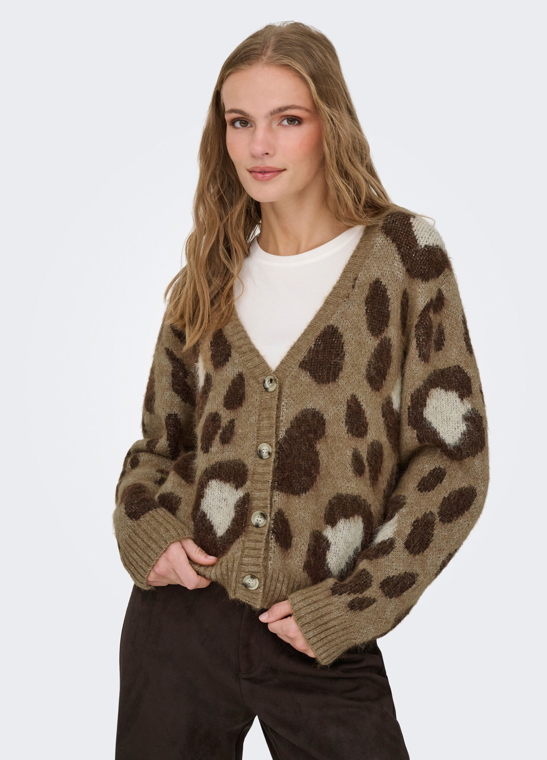 Cardigan animalier donna_3