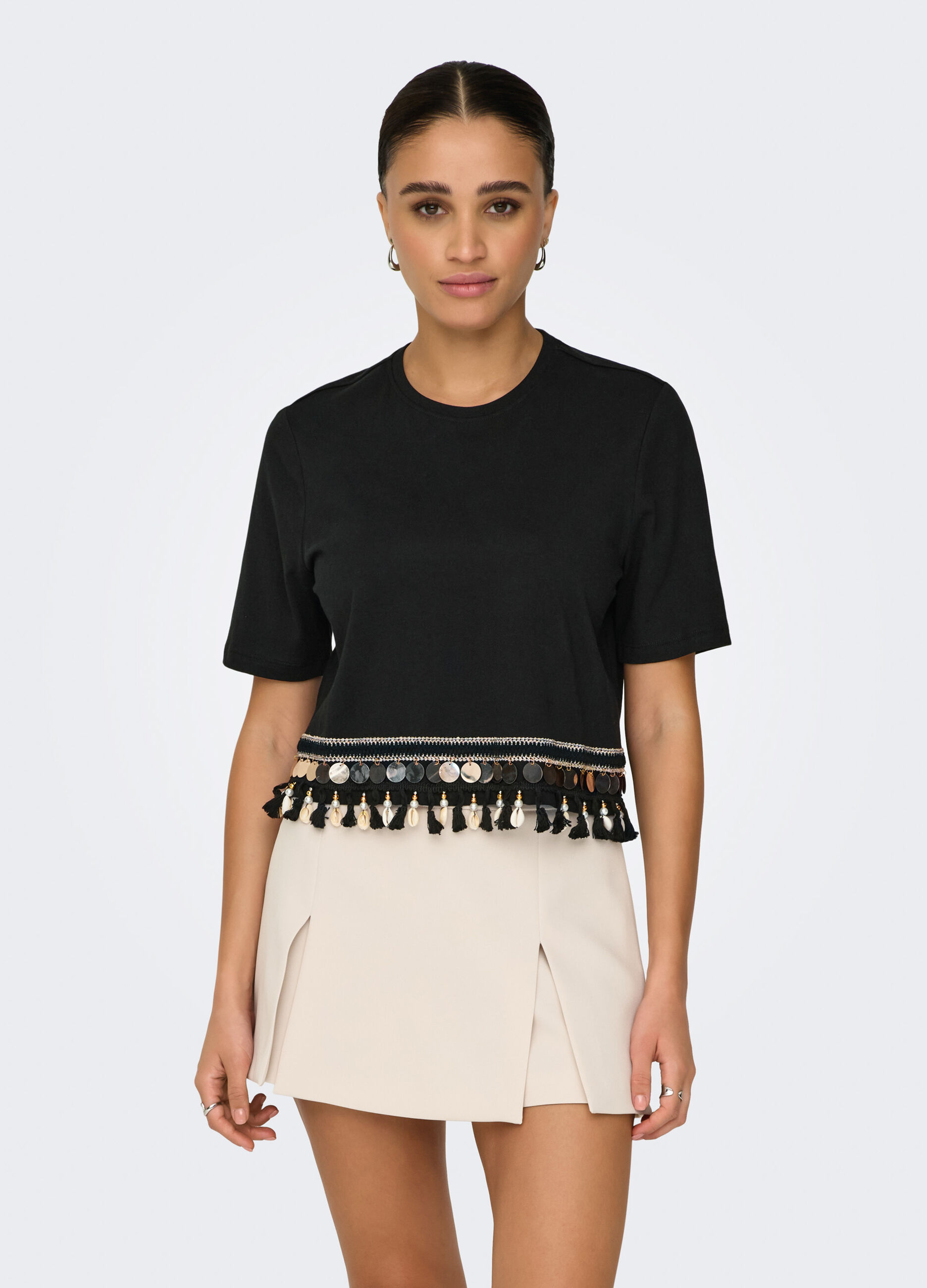 T-shirt con applicazioni donna