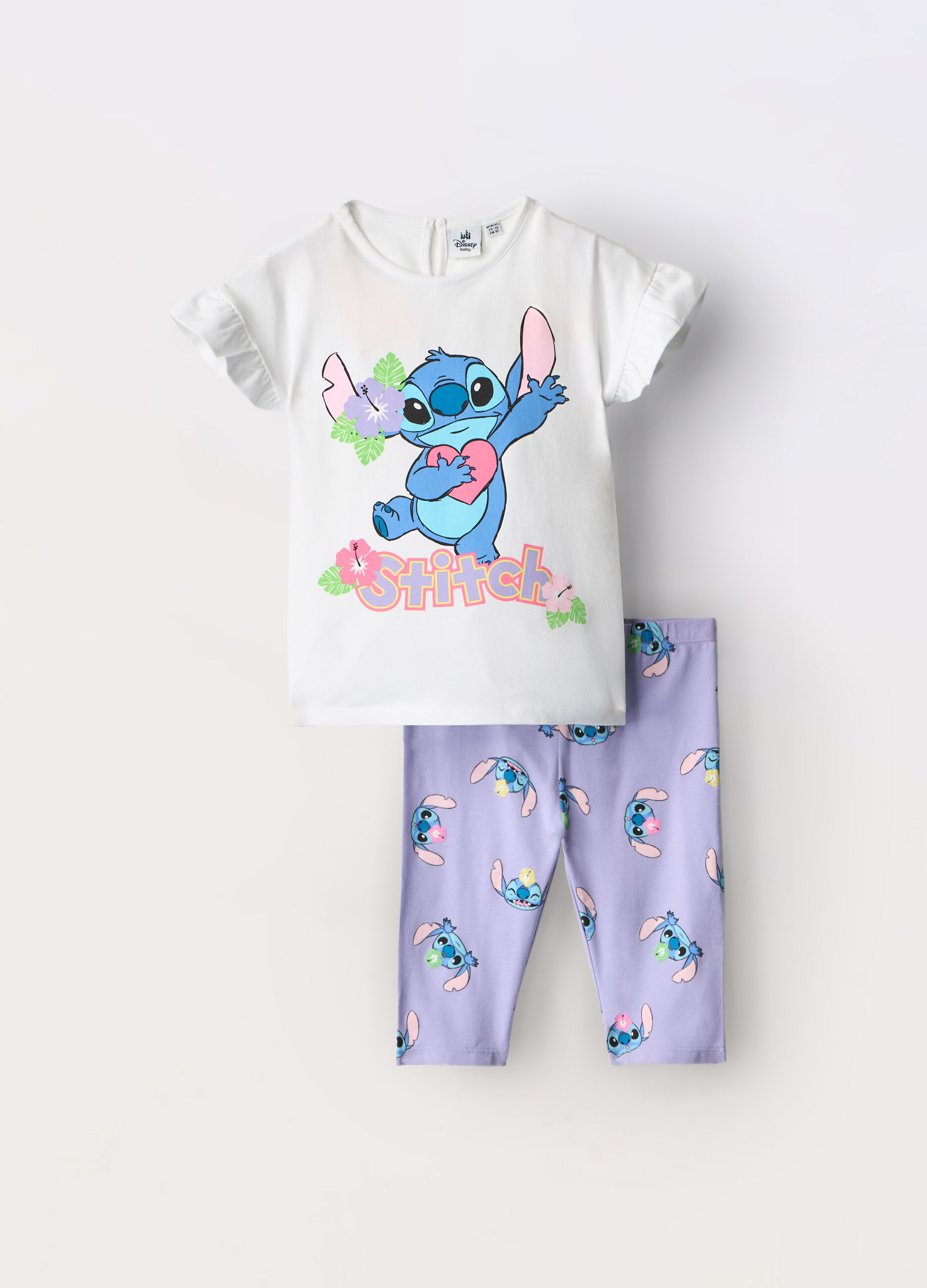 Jogging set in jersey di cotone stretch neonata_0