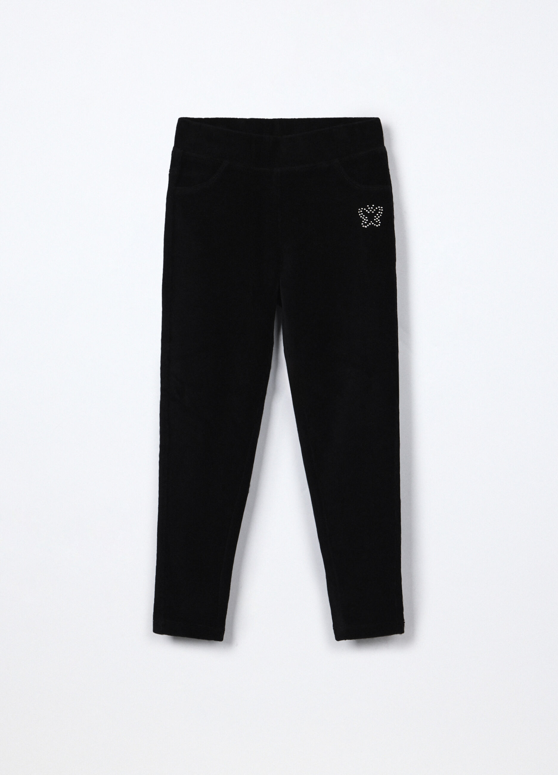 Treggings in costina velour bambina_0