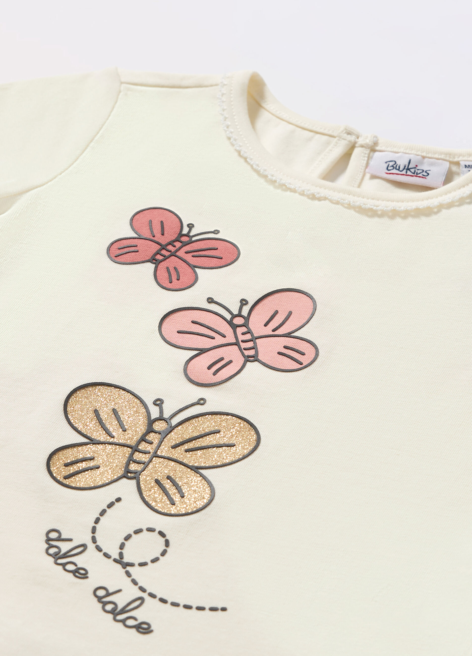 T-shirt in jersey di cotone stretch neonata_1