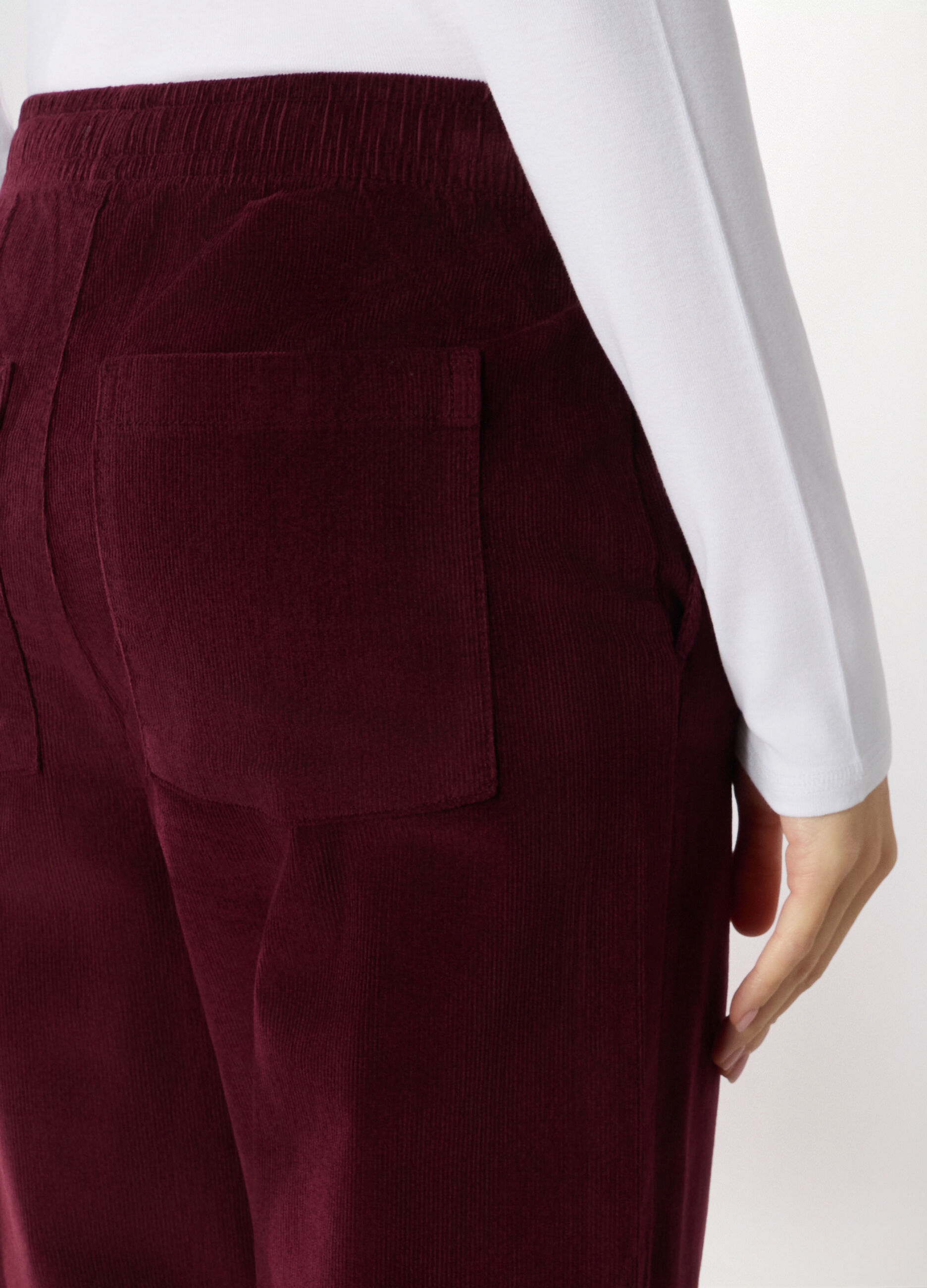 Pantaloni in velluto a coste donna_2