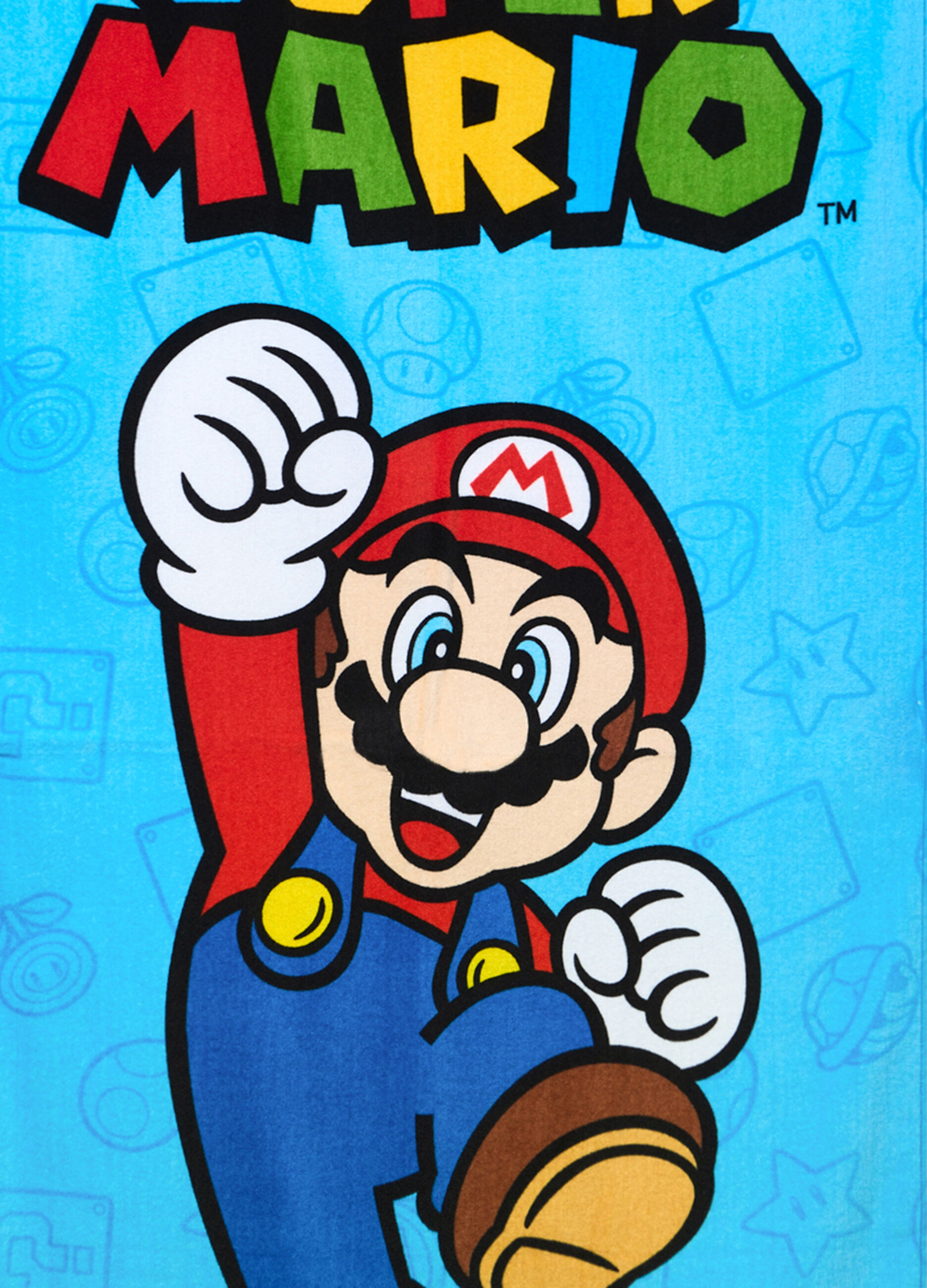 Telo mare Supermario in spugna di puro cotone bambino_1