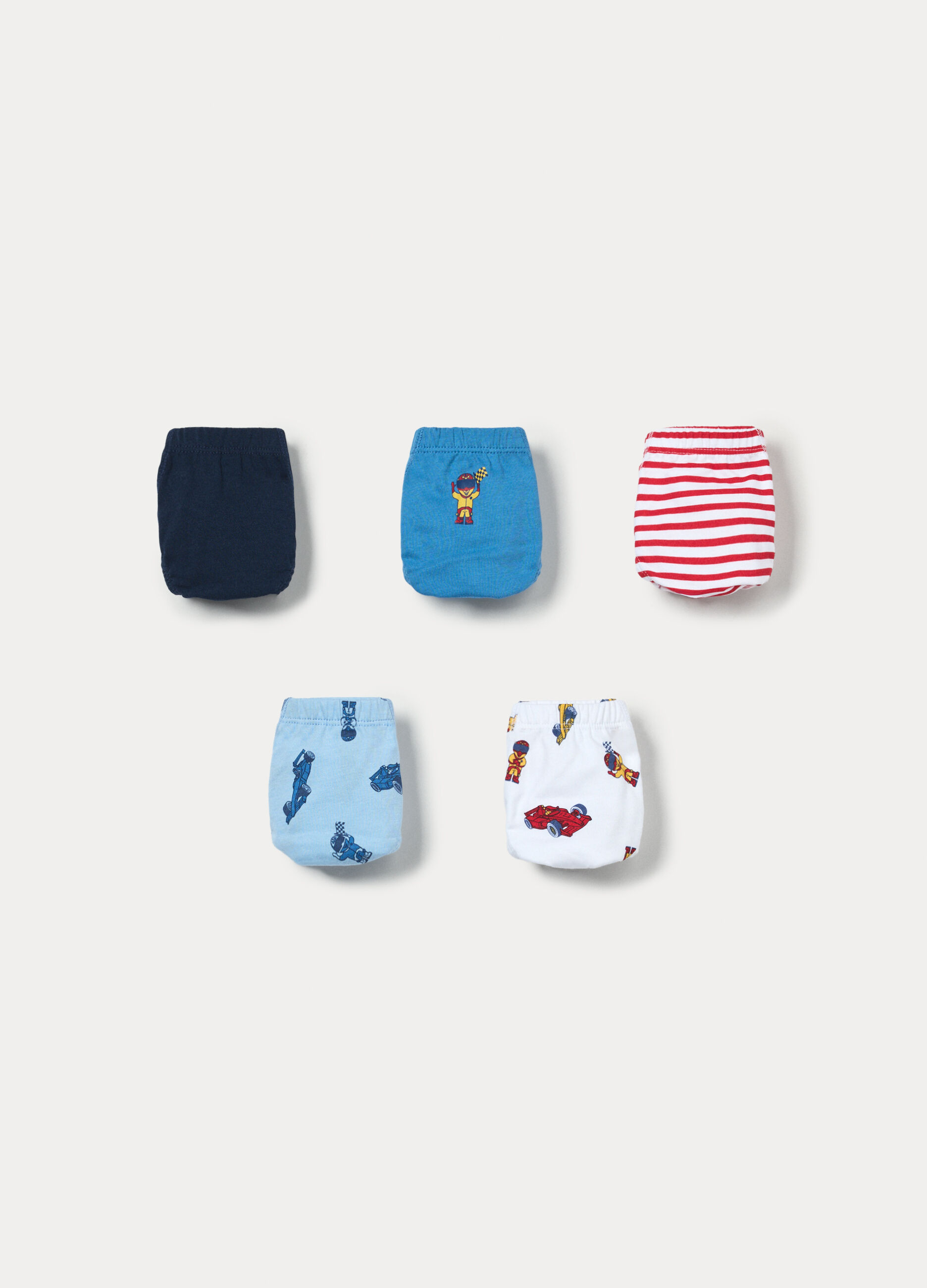 Pack 5 slip in jersey di puro cotone bambino_0