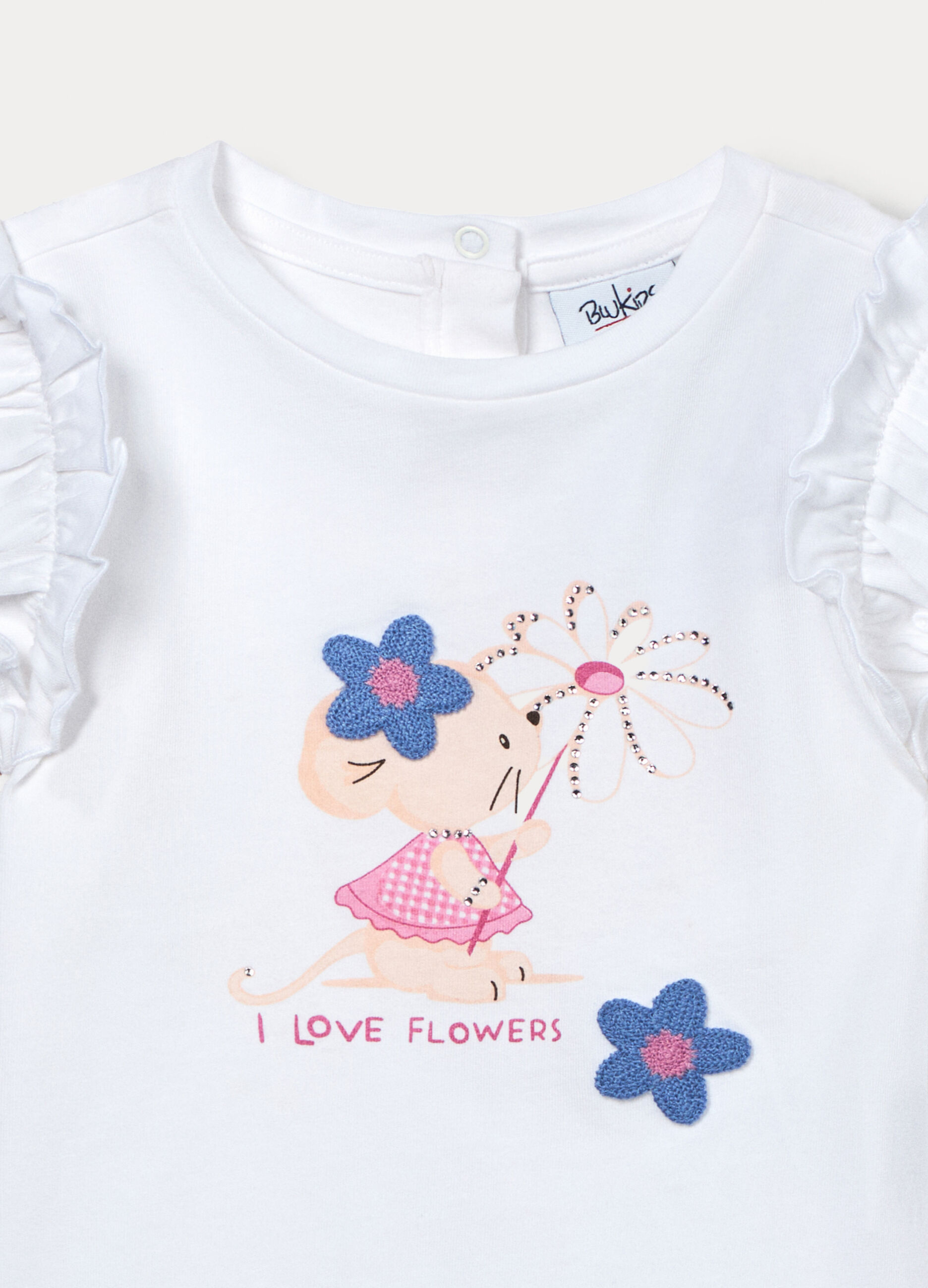 T-shirt in jersey di cotone stretch bimba_2