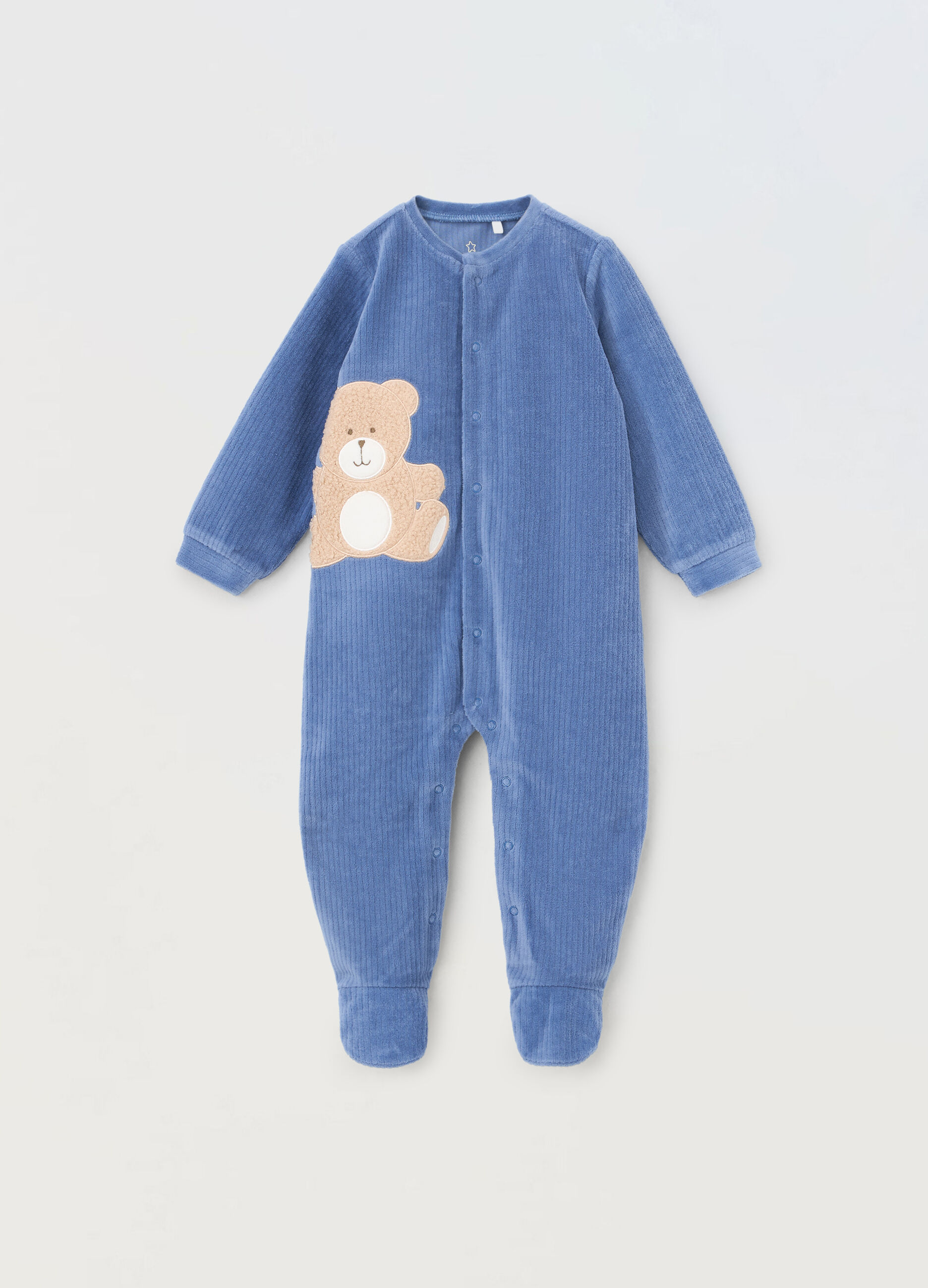 Tutina velour misto cotone neonato_0