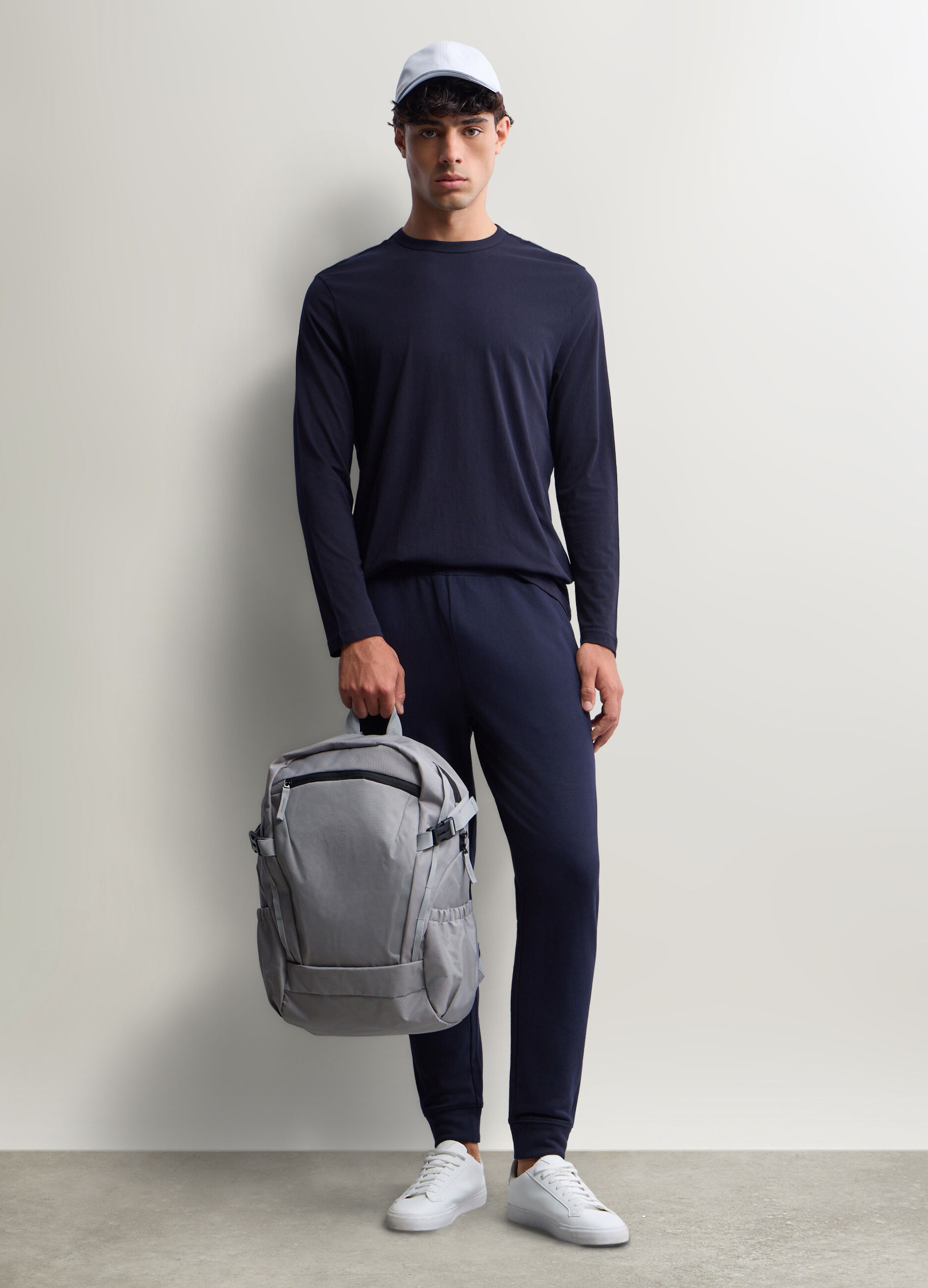 Jogger slim fit in felpa di cotone uomo