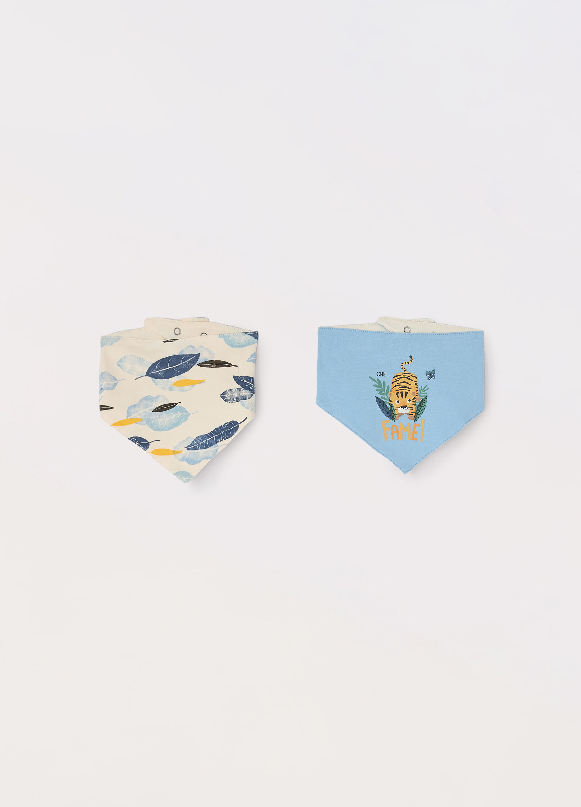 Pack 2 bandana in interlock di puro cotone neonato_0