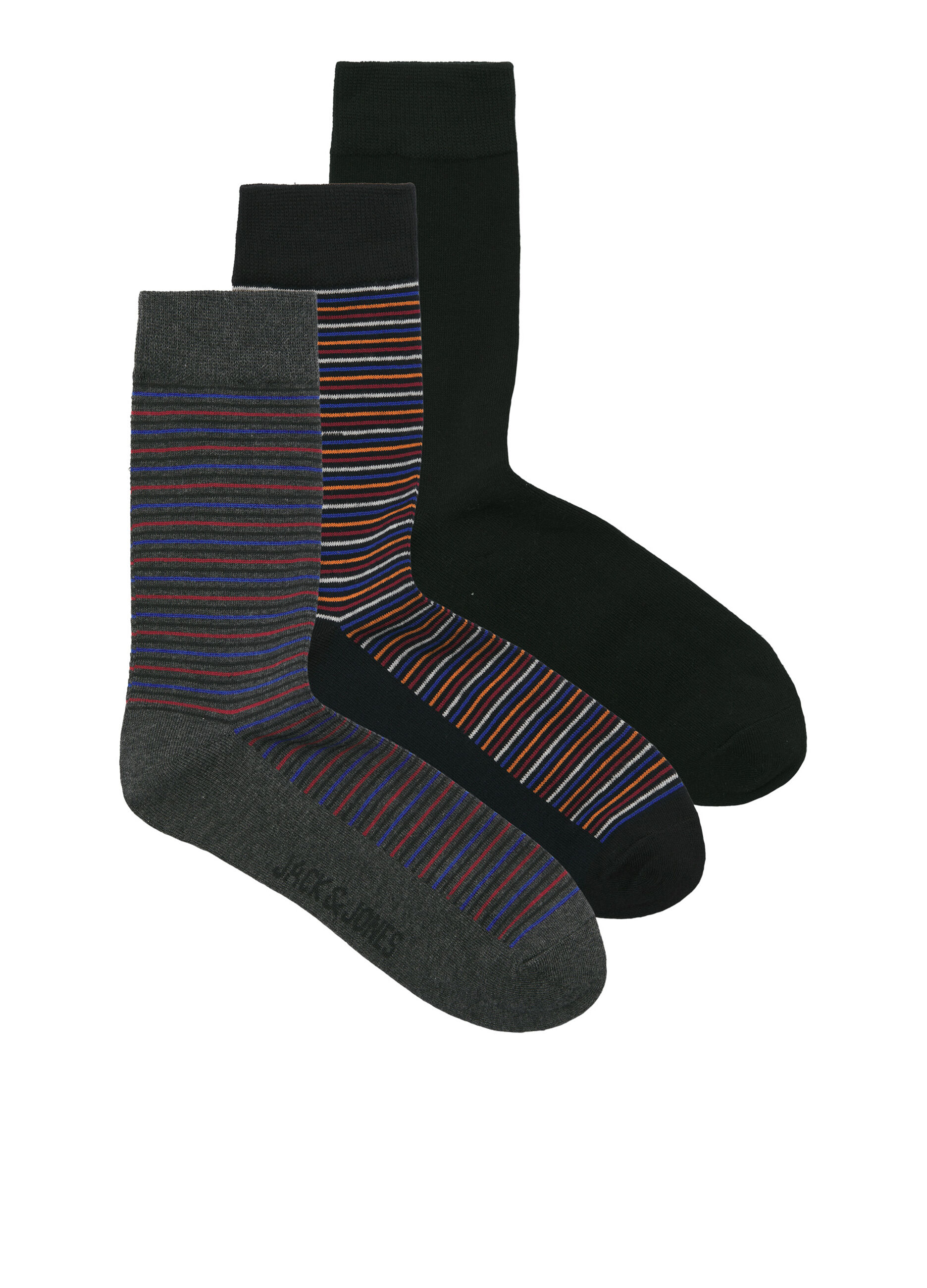 3 pack calze corte a righe uomo_0