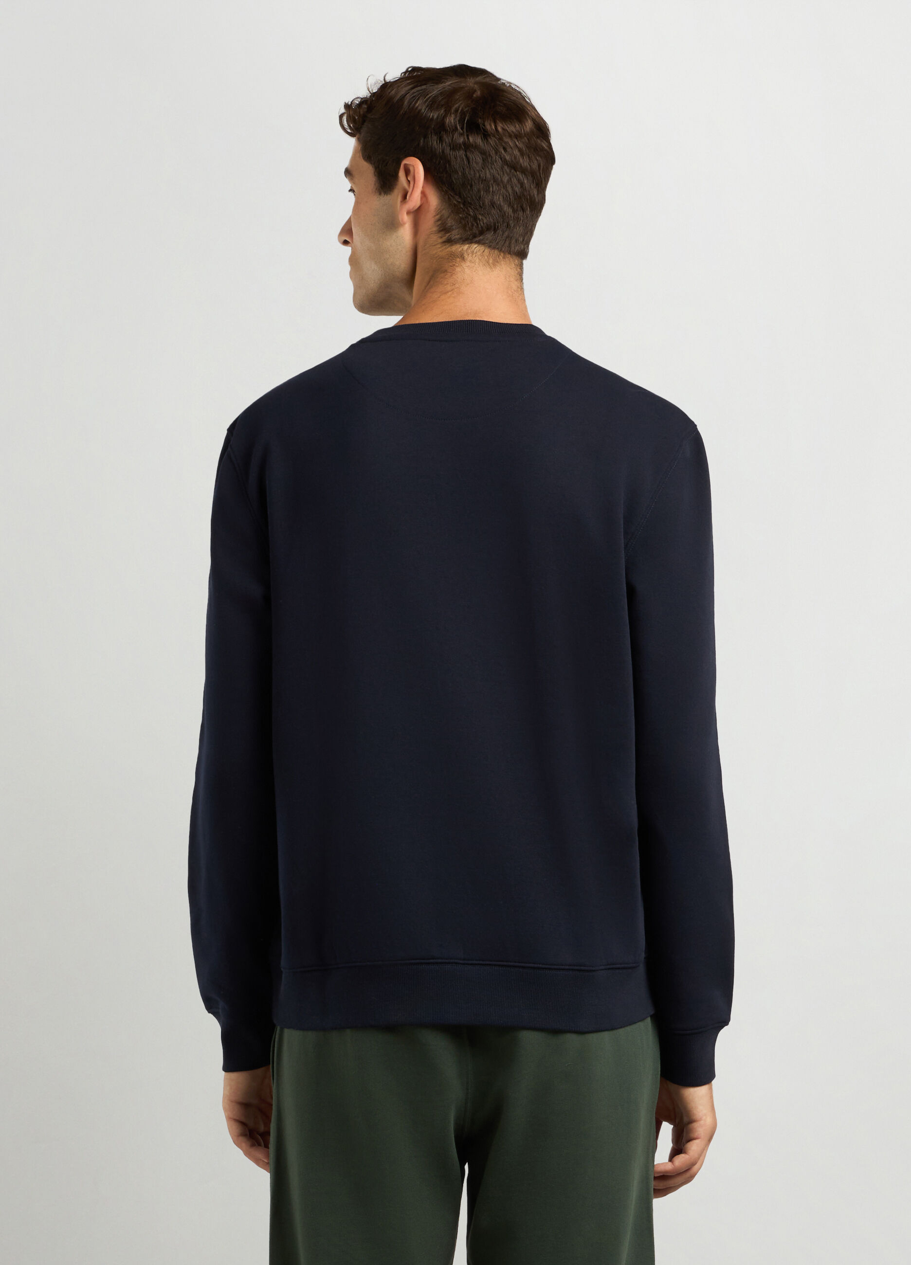 Felpa girocollo in misto cotone uomo_1